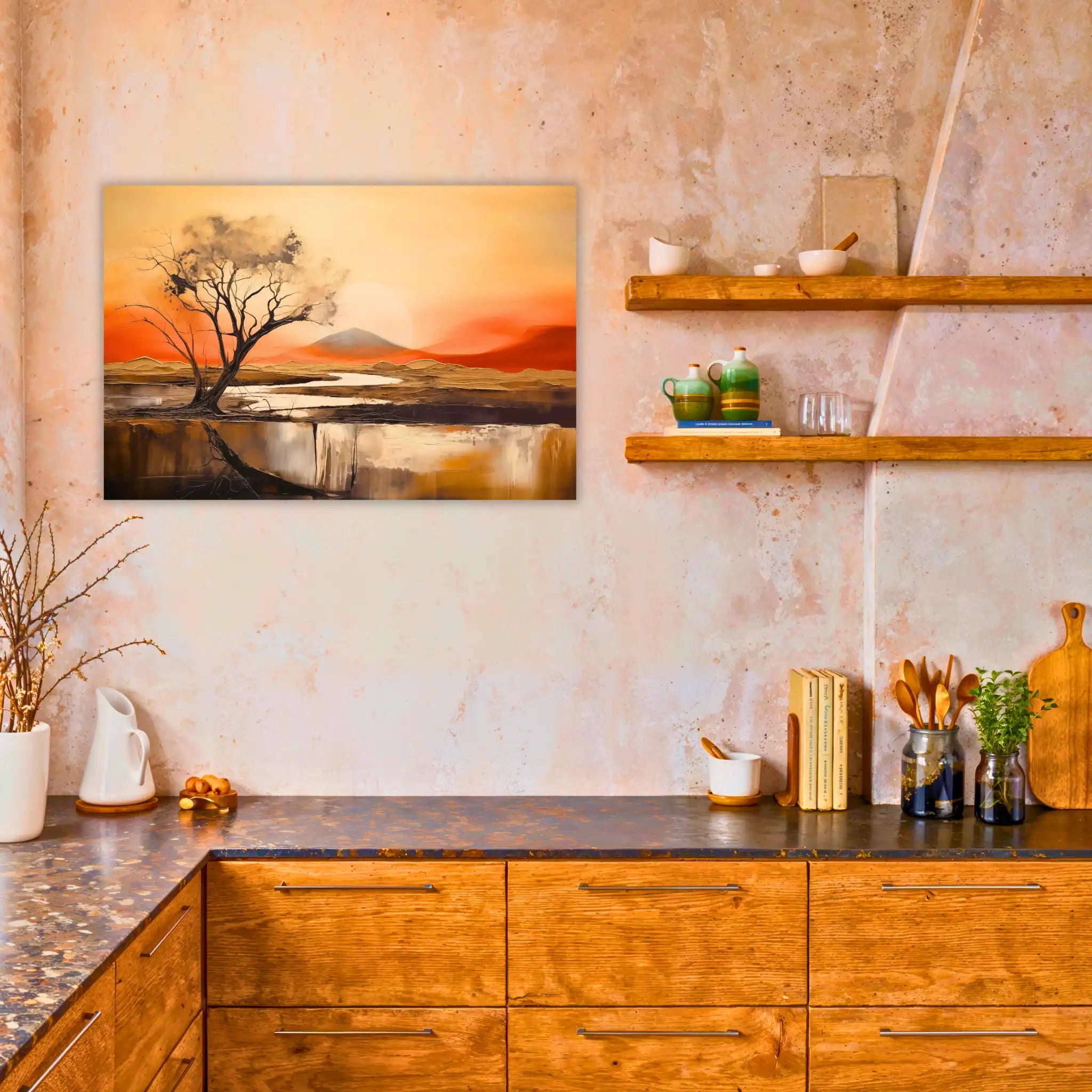 tableau-peinture-paysage-moderne-dans-la-cuisine | DreamWay