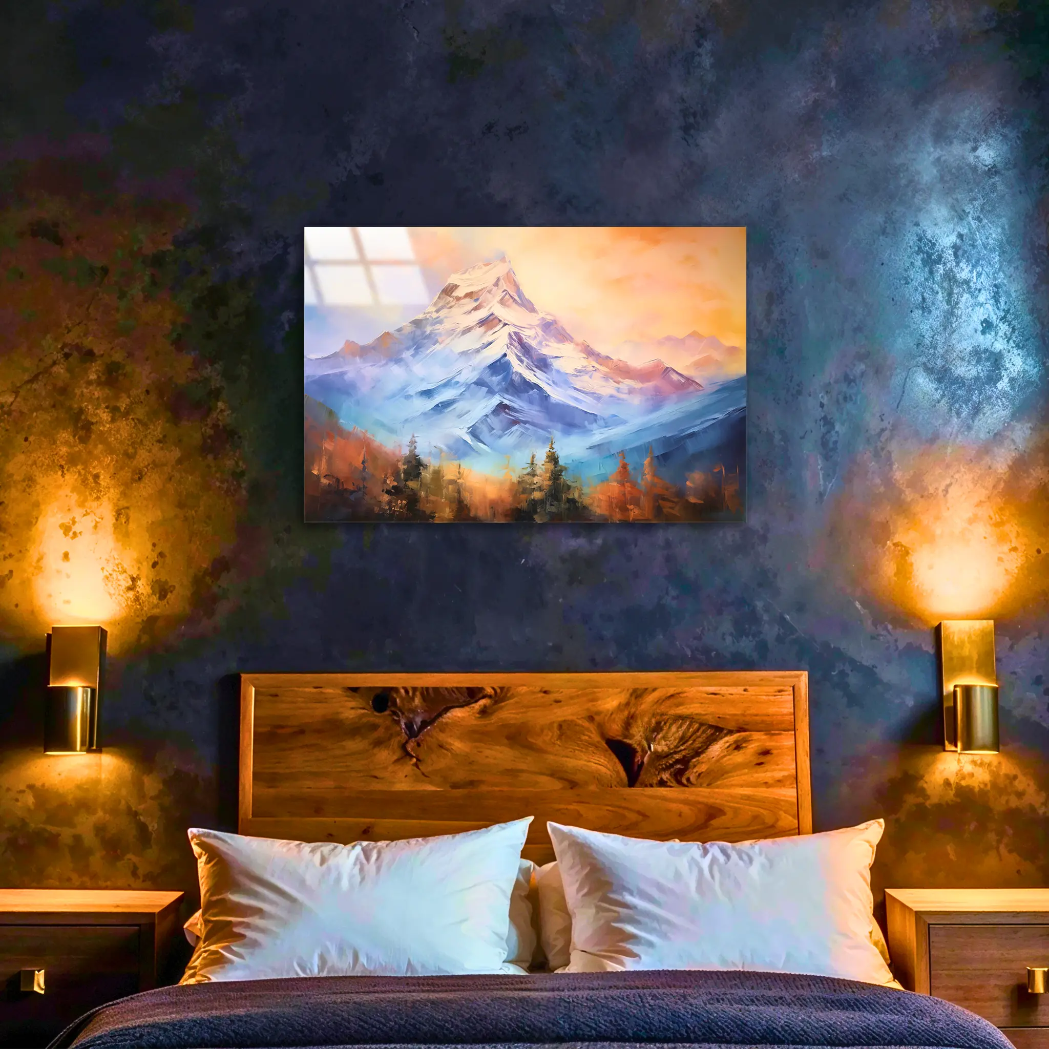 tableau-peinture-paysage-montagne-4k-dans-la-chambre | DreamWay