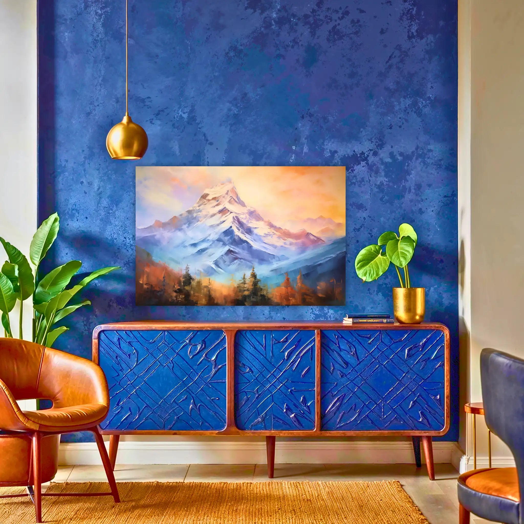 tableau-peinture-paysage-montagne-au-dessus-du-buffet | DreamWay