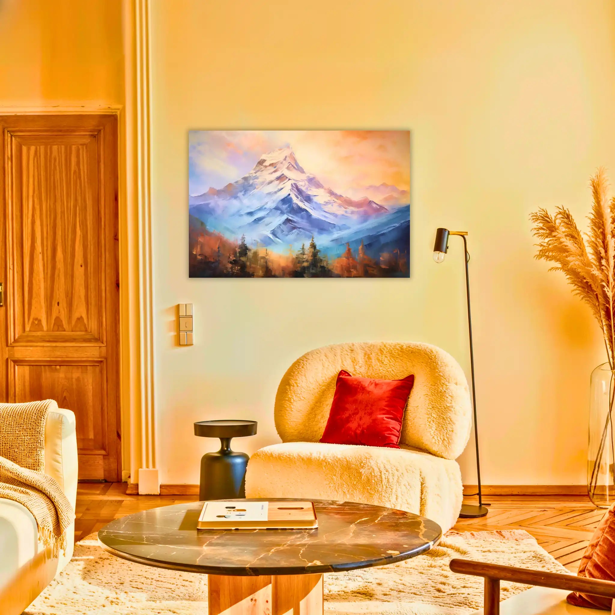 tableau-peinture-paysage-montagne-au-salon | DreamWay