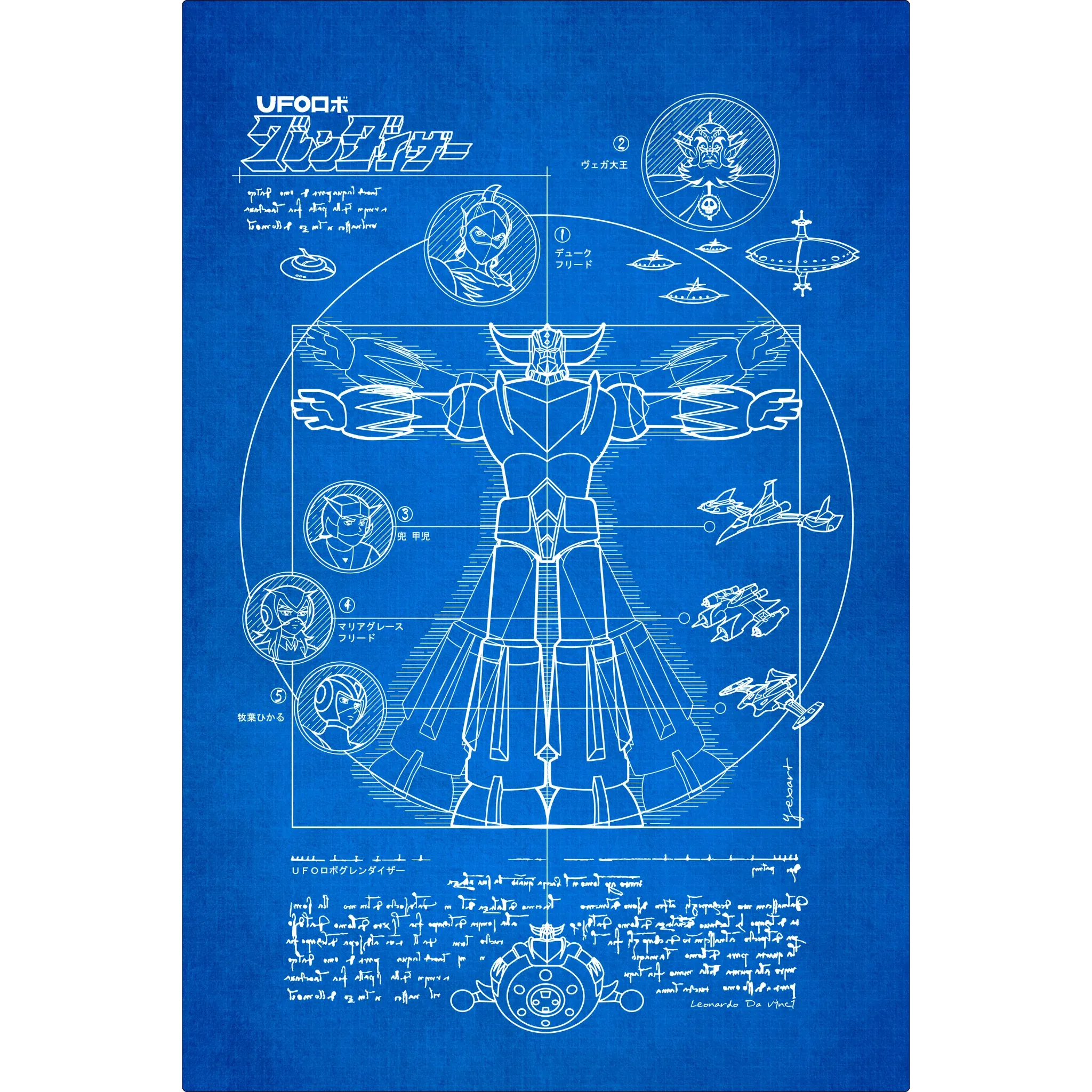 Tableau Plan Goldorak