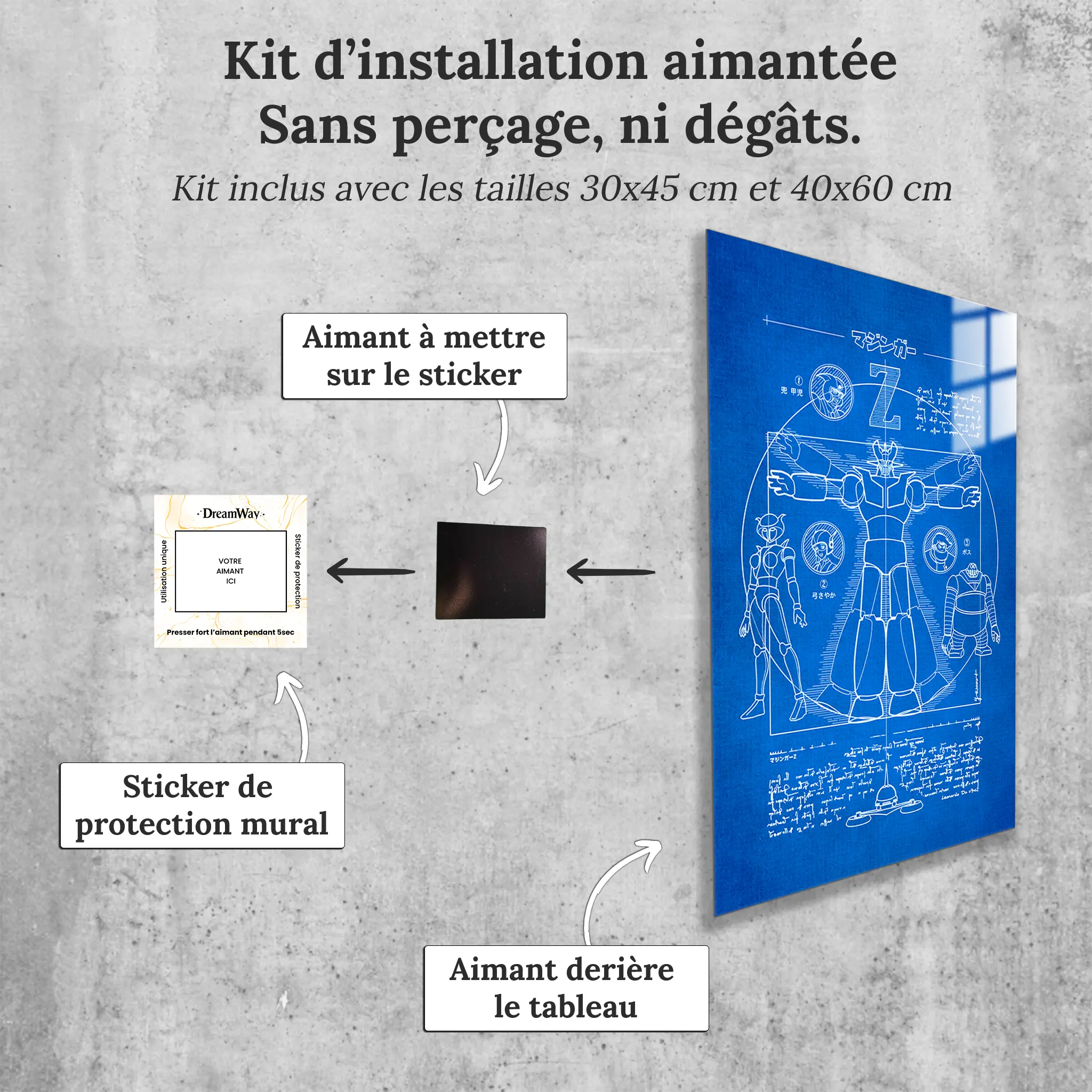 tableau-plan-mazinger-z-avec-installation-aimantee | DreamWay