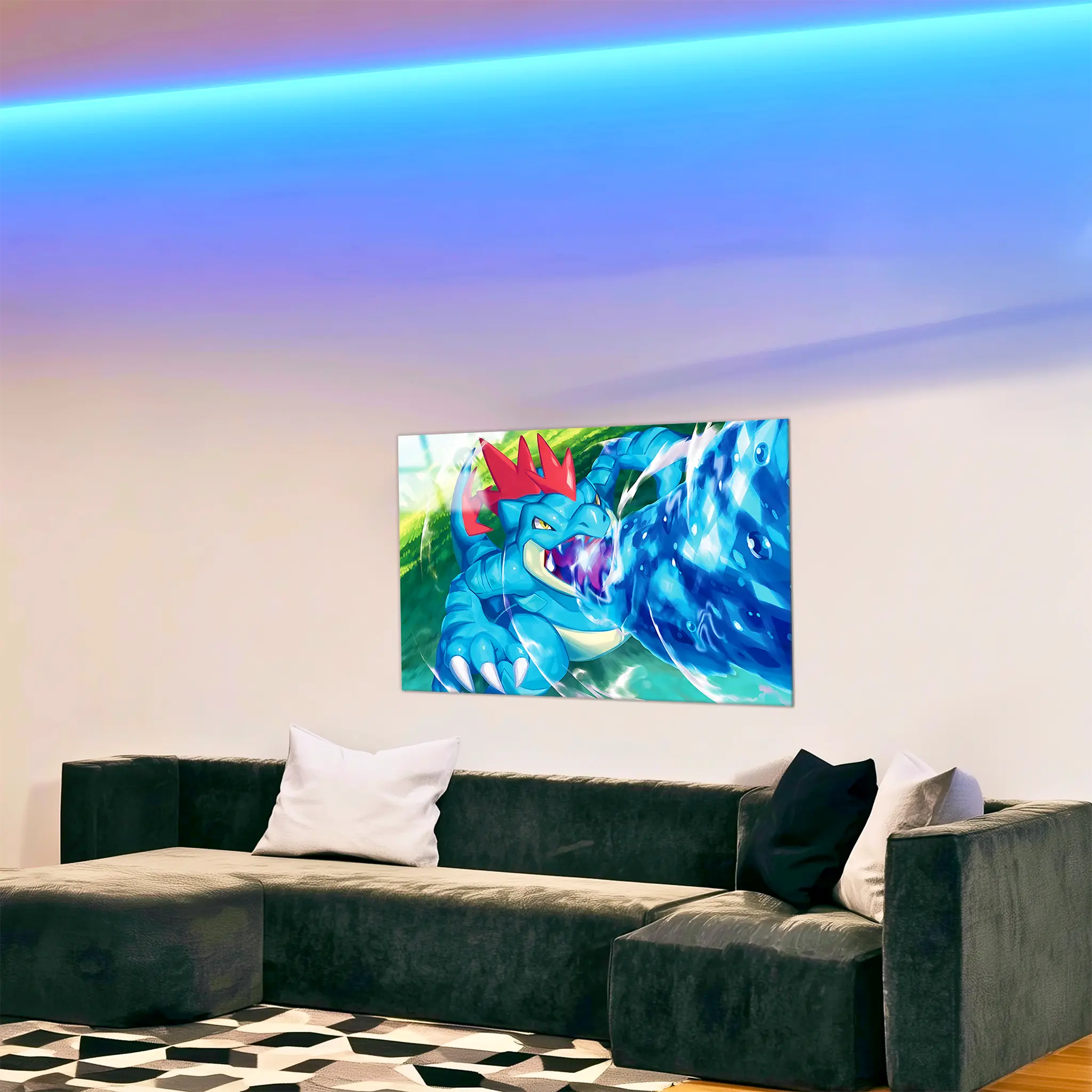 tableau-pokemon-aligatueur-attaque-dans-le-salon | DreamWay