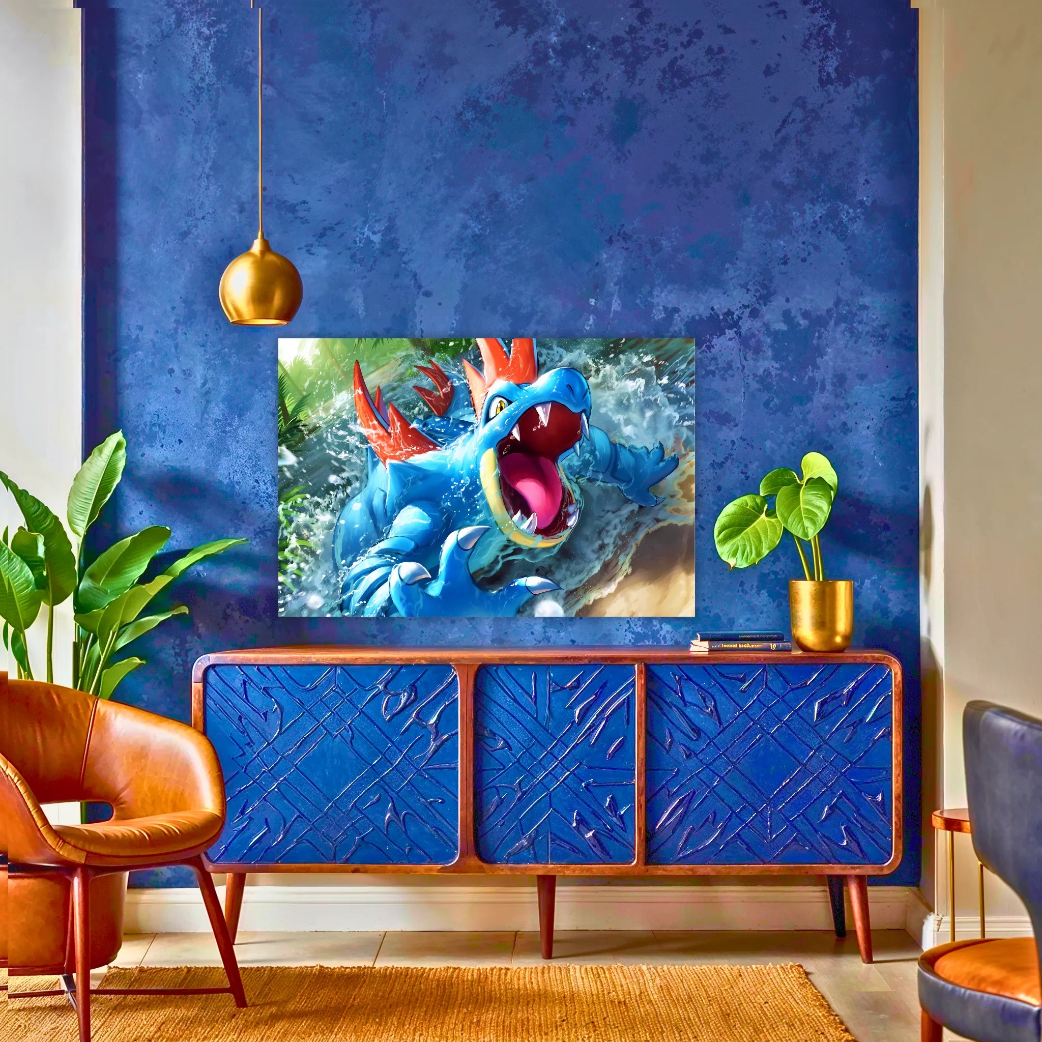 Tableau Pokémon Aligatueur Paysage