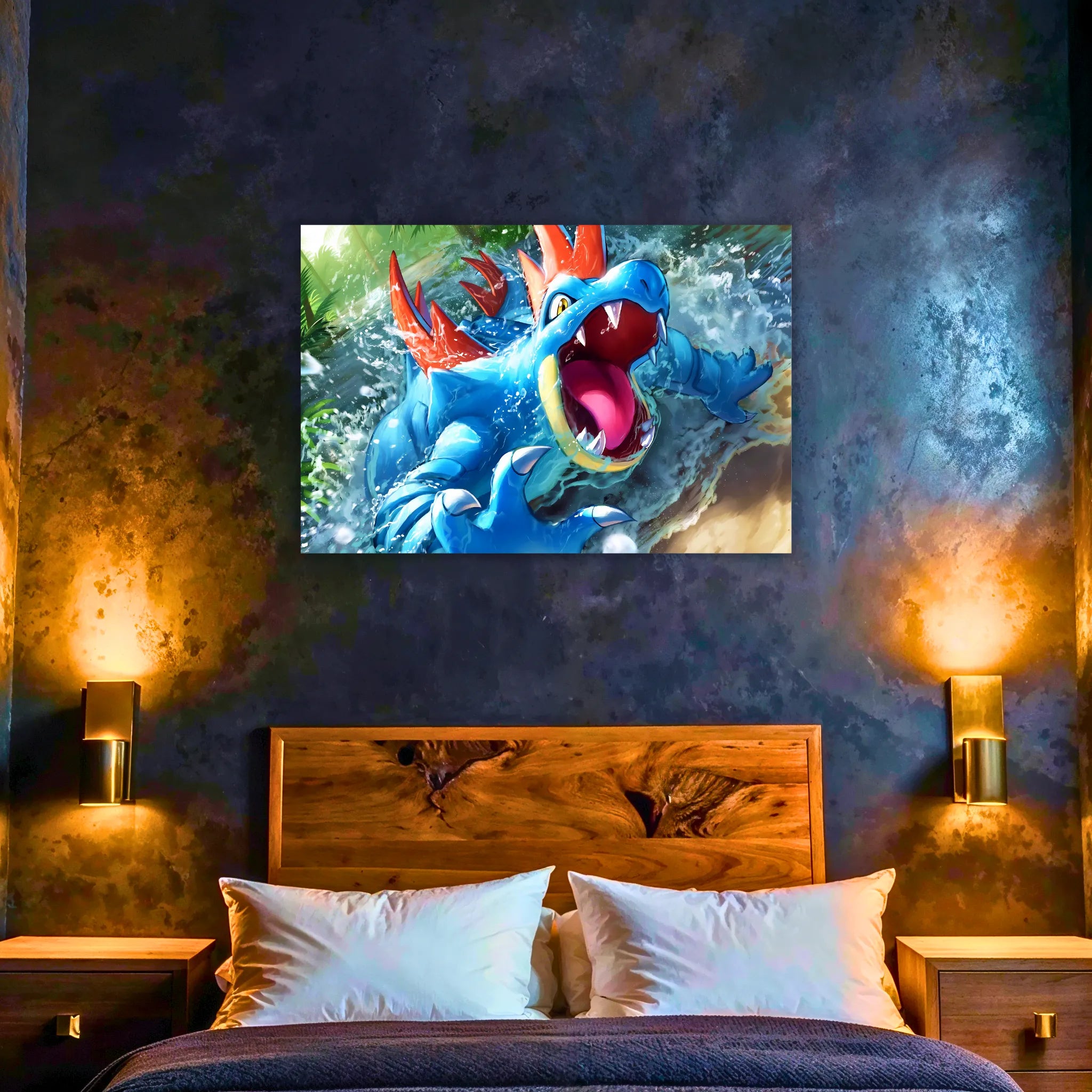 Tableau Pokémon Aligatueur Paysage