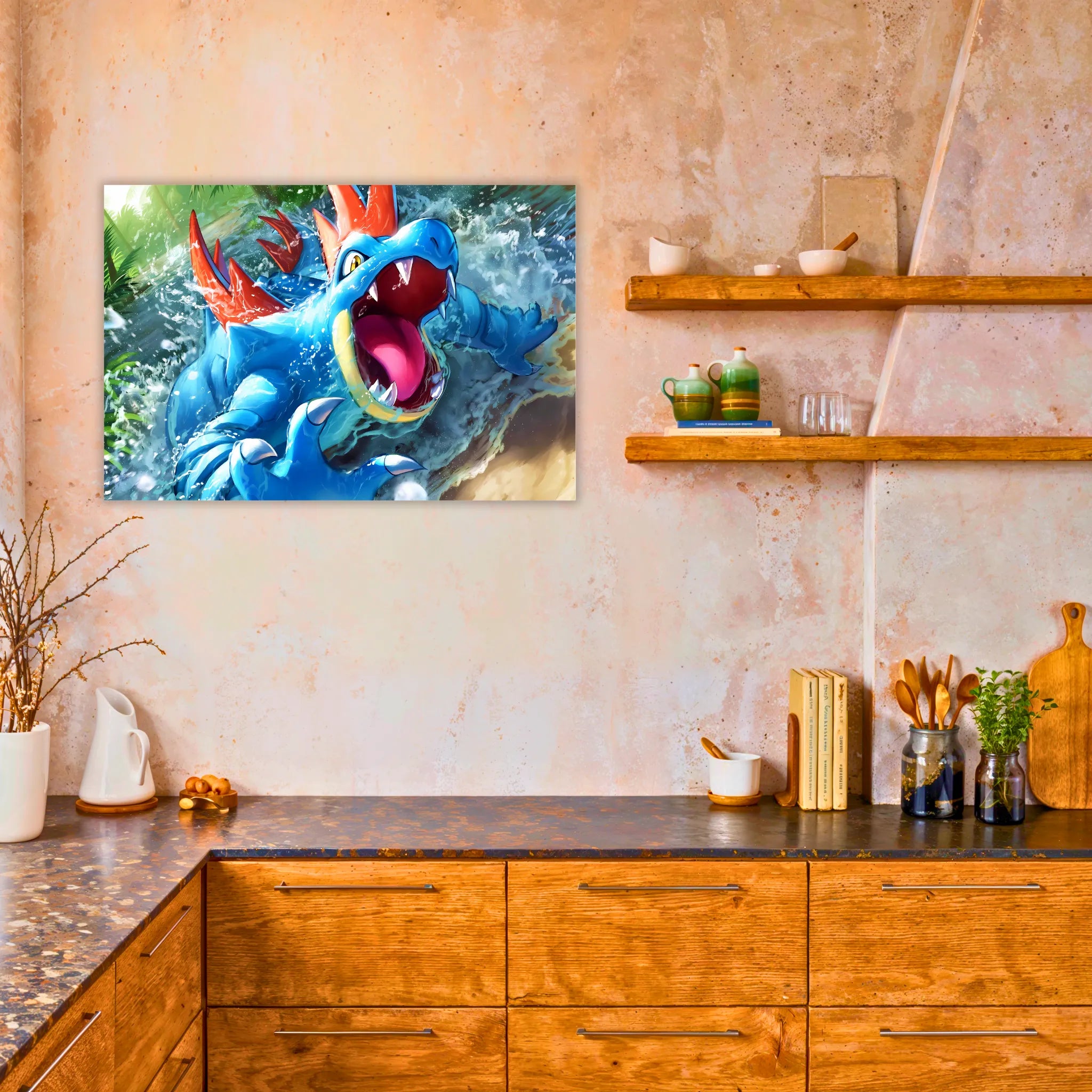 Tableau Pokémon Aligatueur Paysage