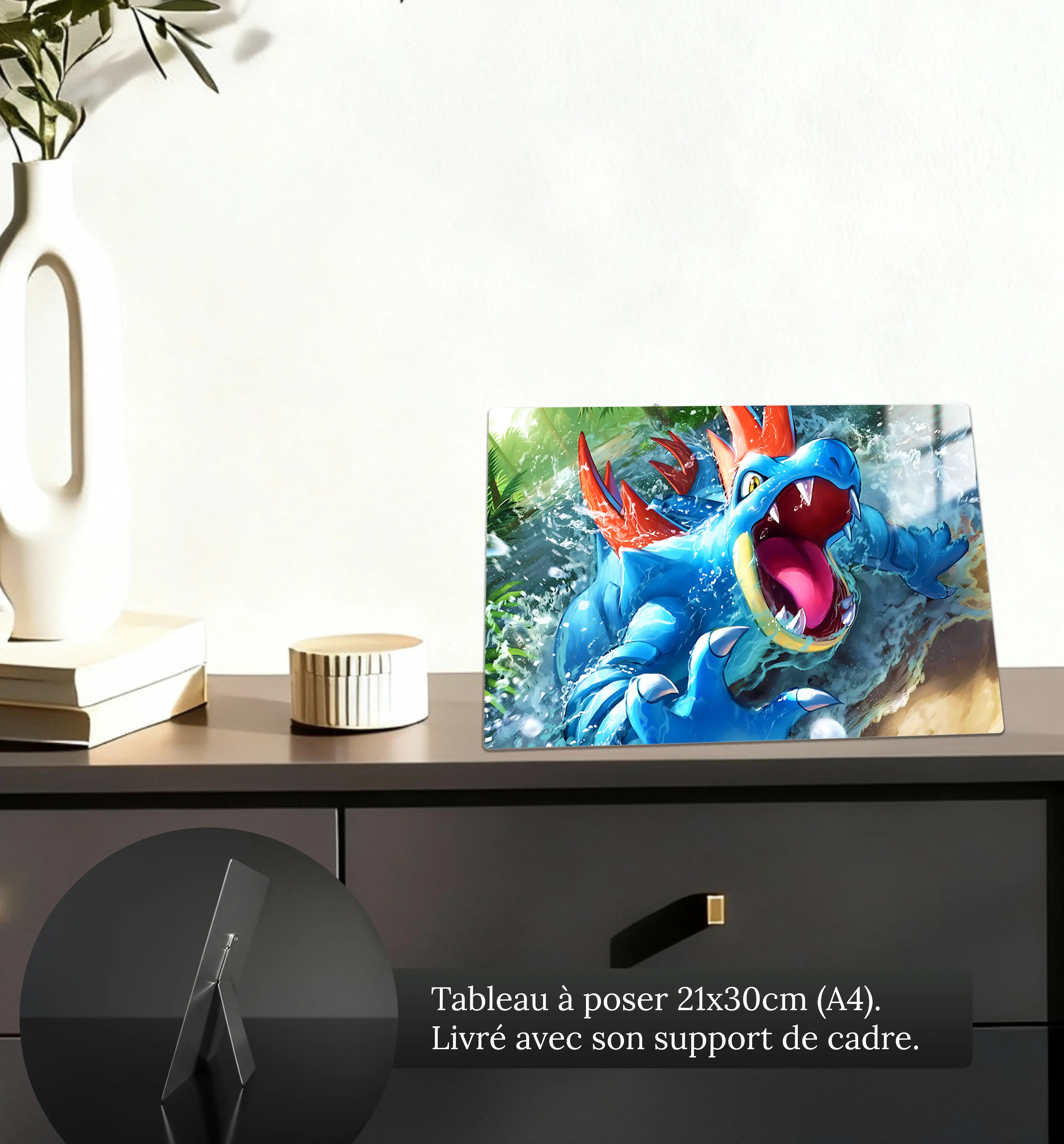 tableau-pokemon-aligatueur-paysage-petit-format-a-poser-sur-meuble | DreamWay