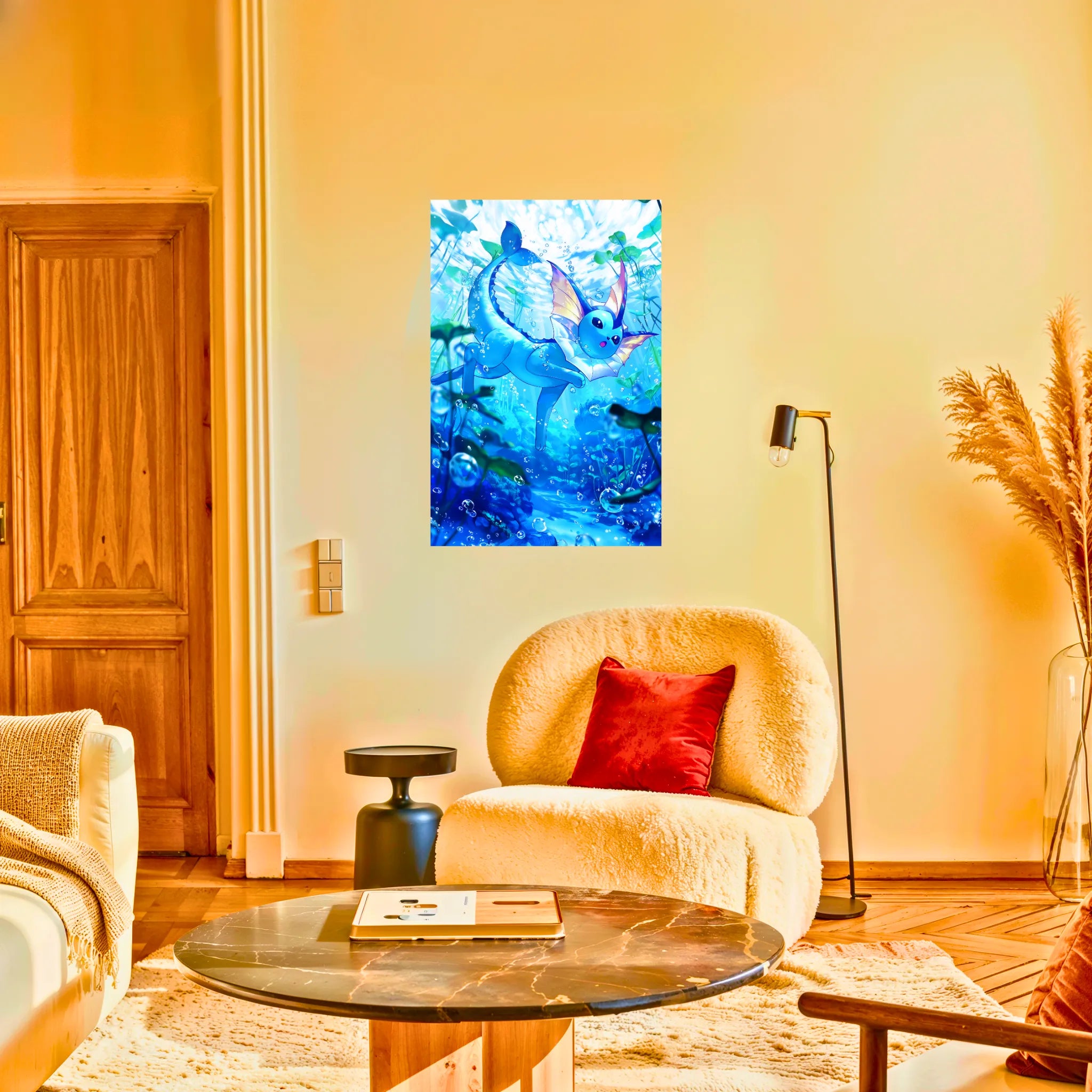 Tableau Pokémon Aquali Dans L'Eau
