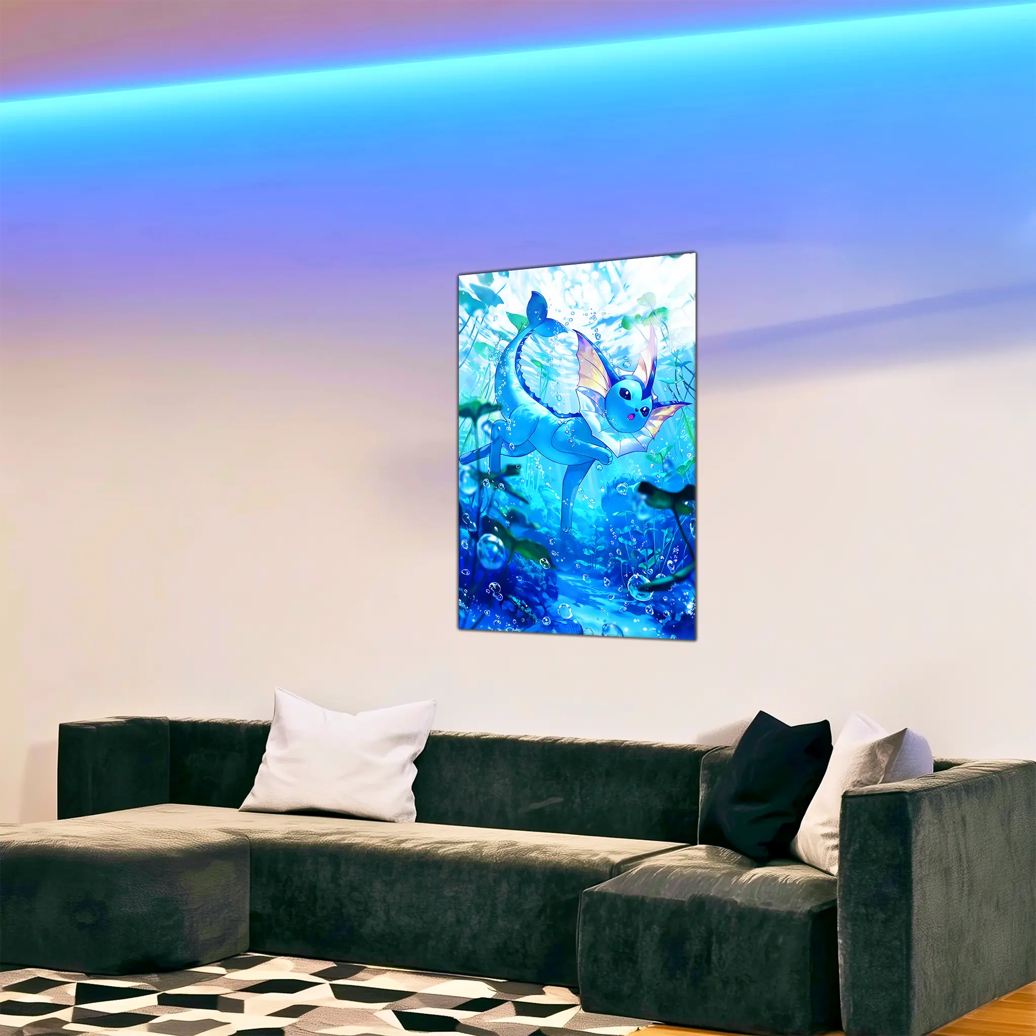 tableau-pokemon-aquali-dans-l-eau-dans-le-salon | DreamWay