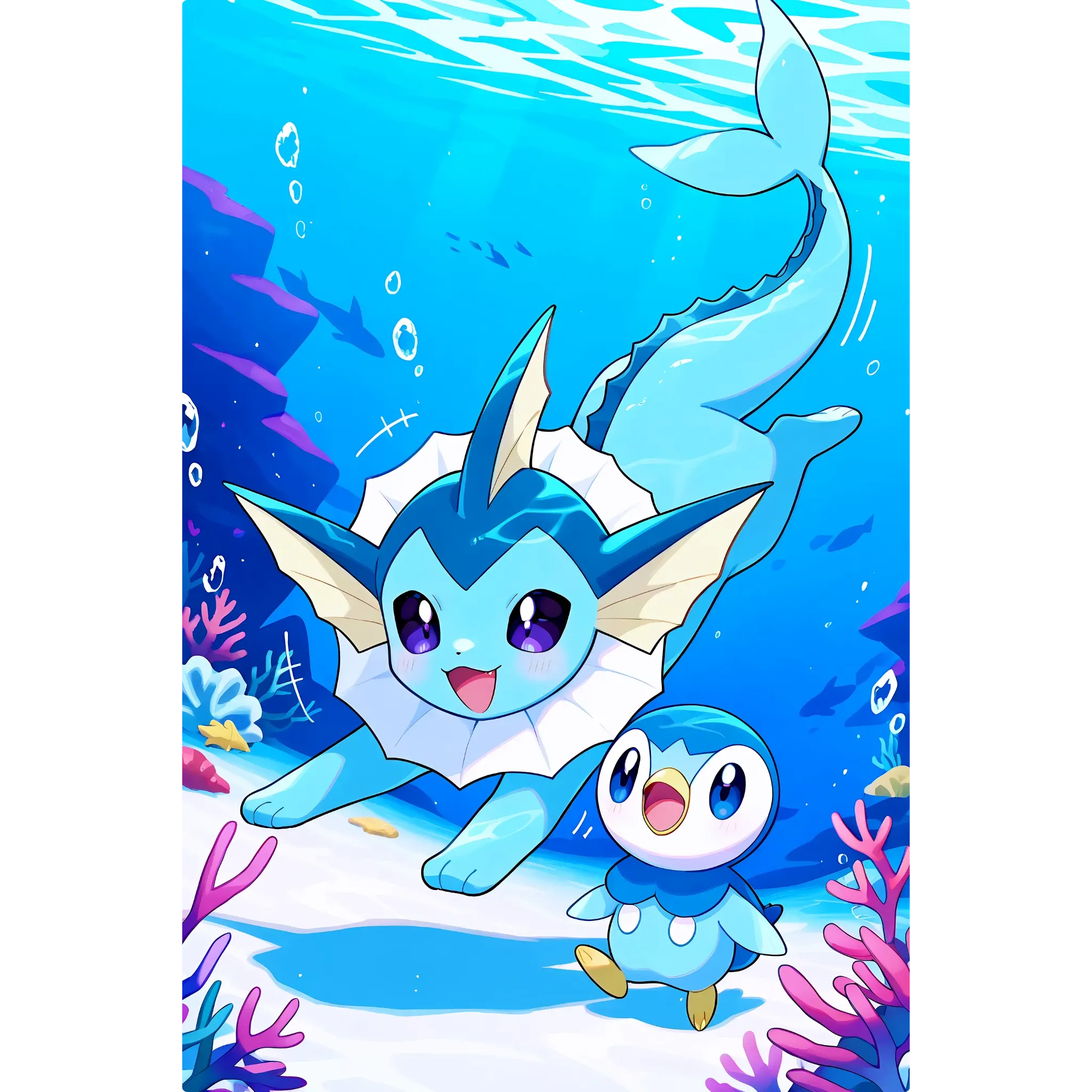 Tableau Pokémon Aquali Et Tiplouf