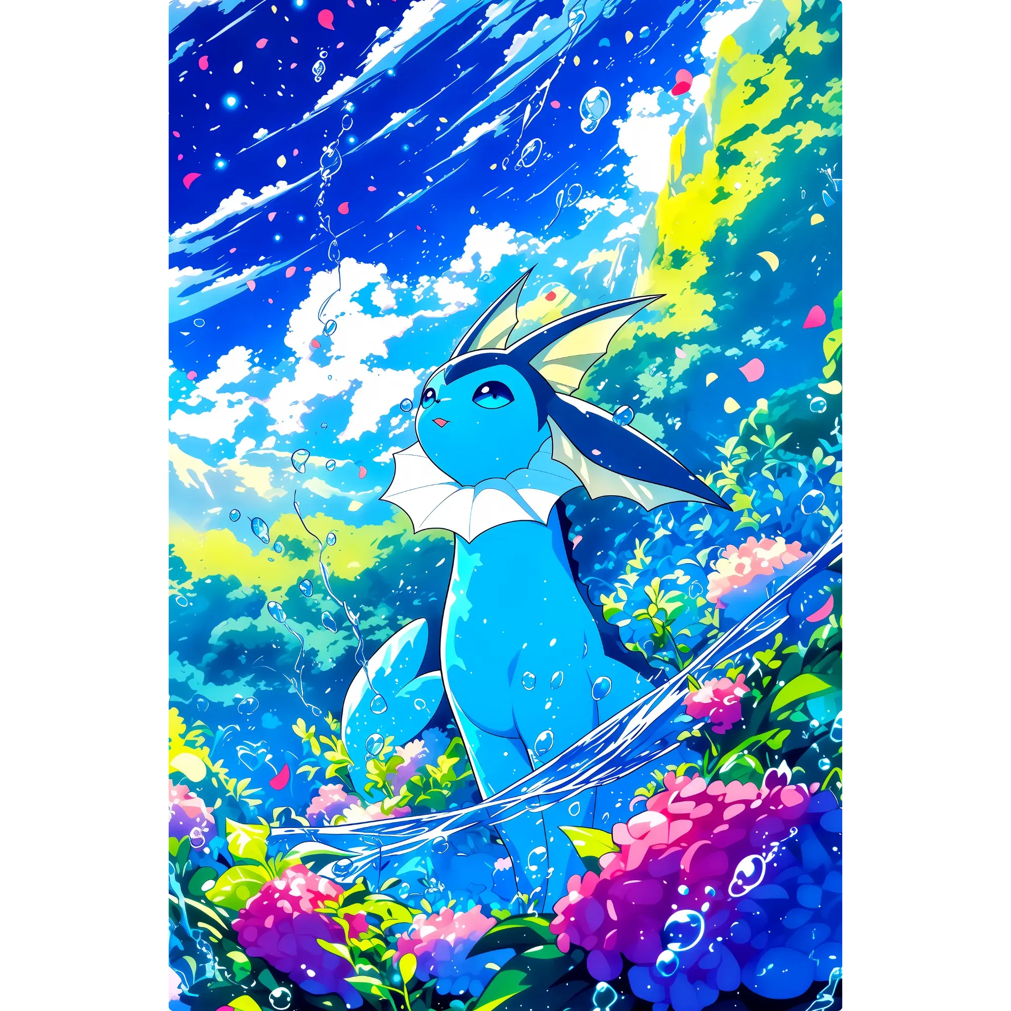 Tableau Pokémon Aquali Nature