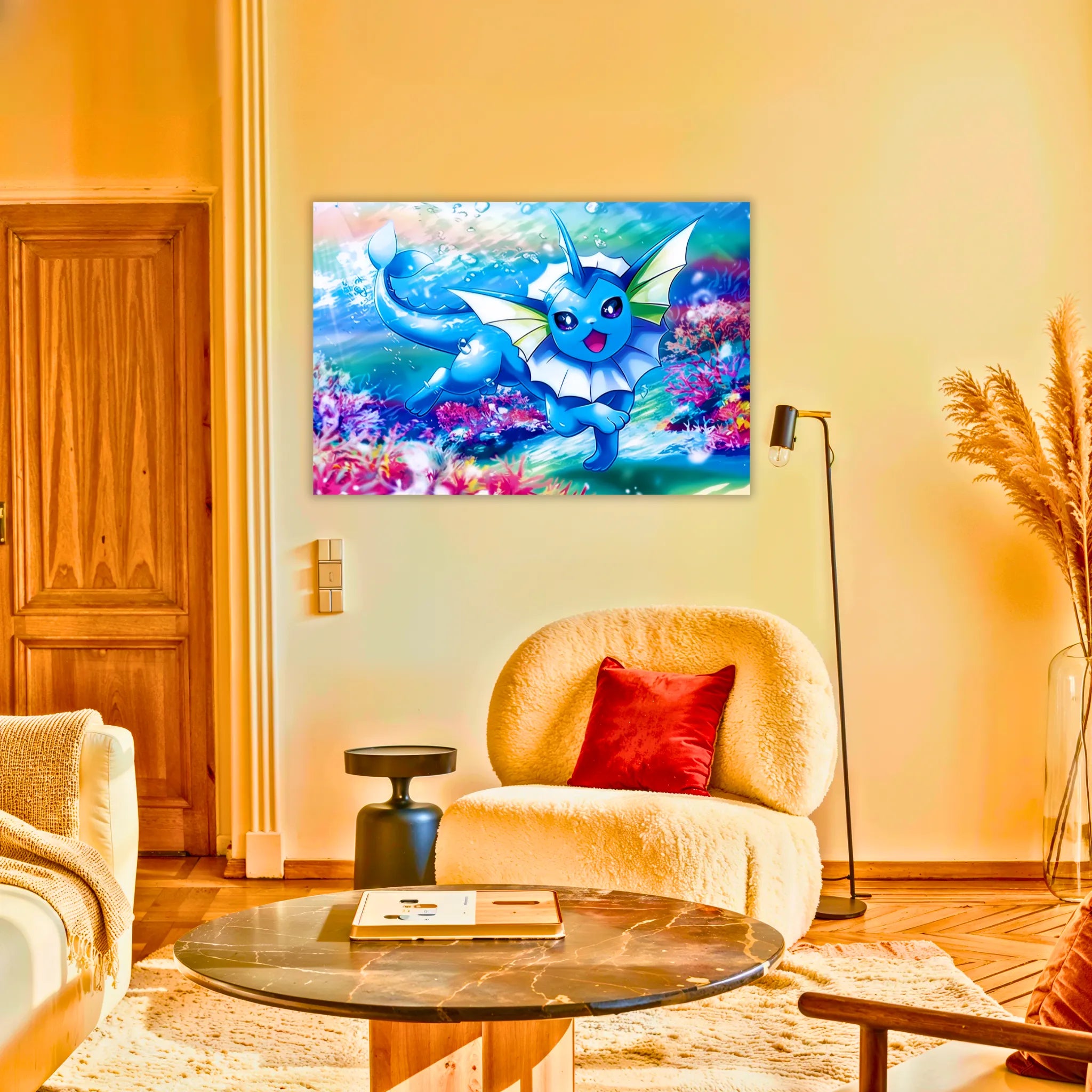 Tableau Pokémon Aquali Paysage