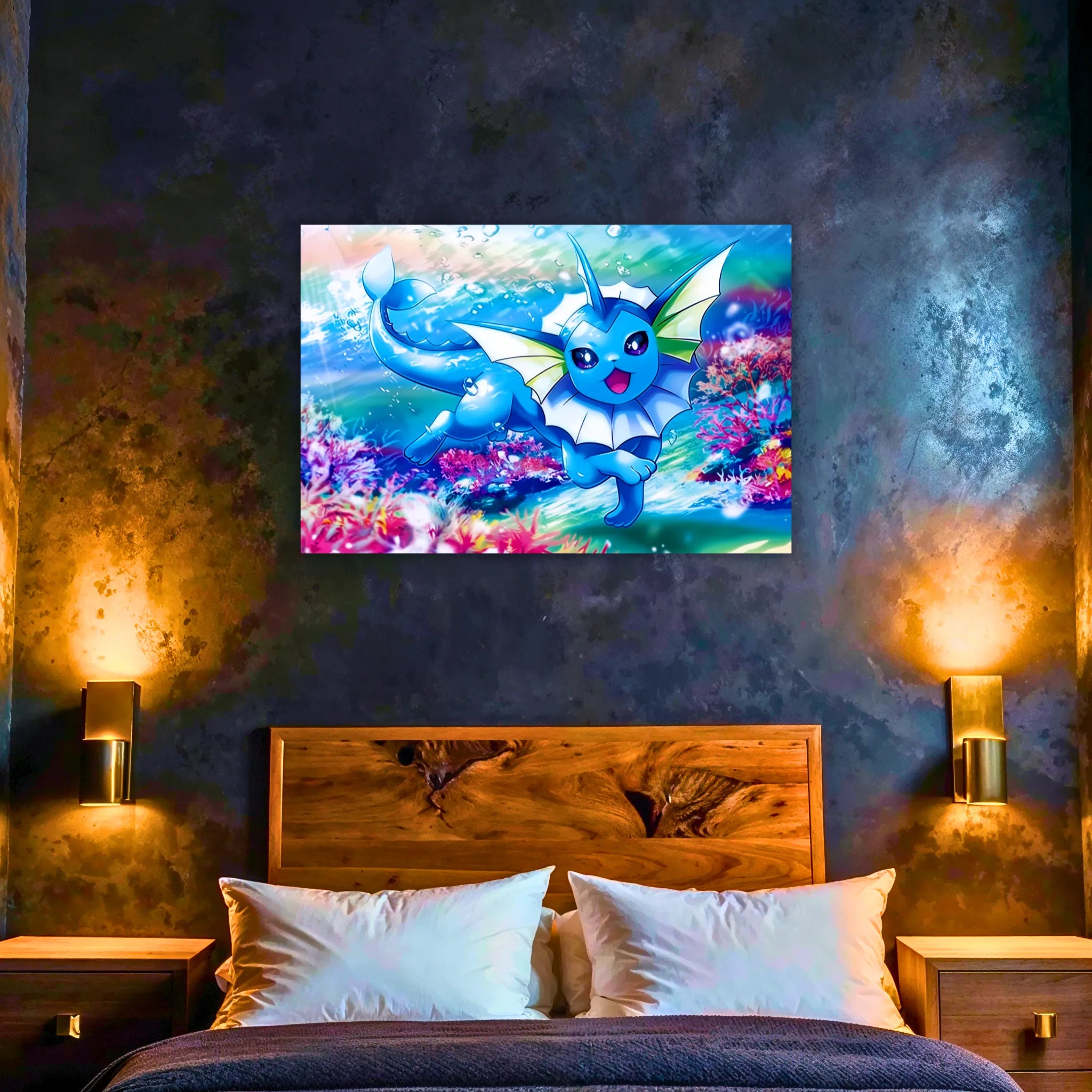 Tableau Pokémon Aquali Paysage