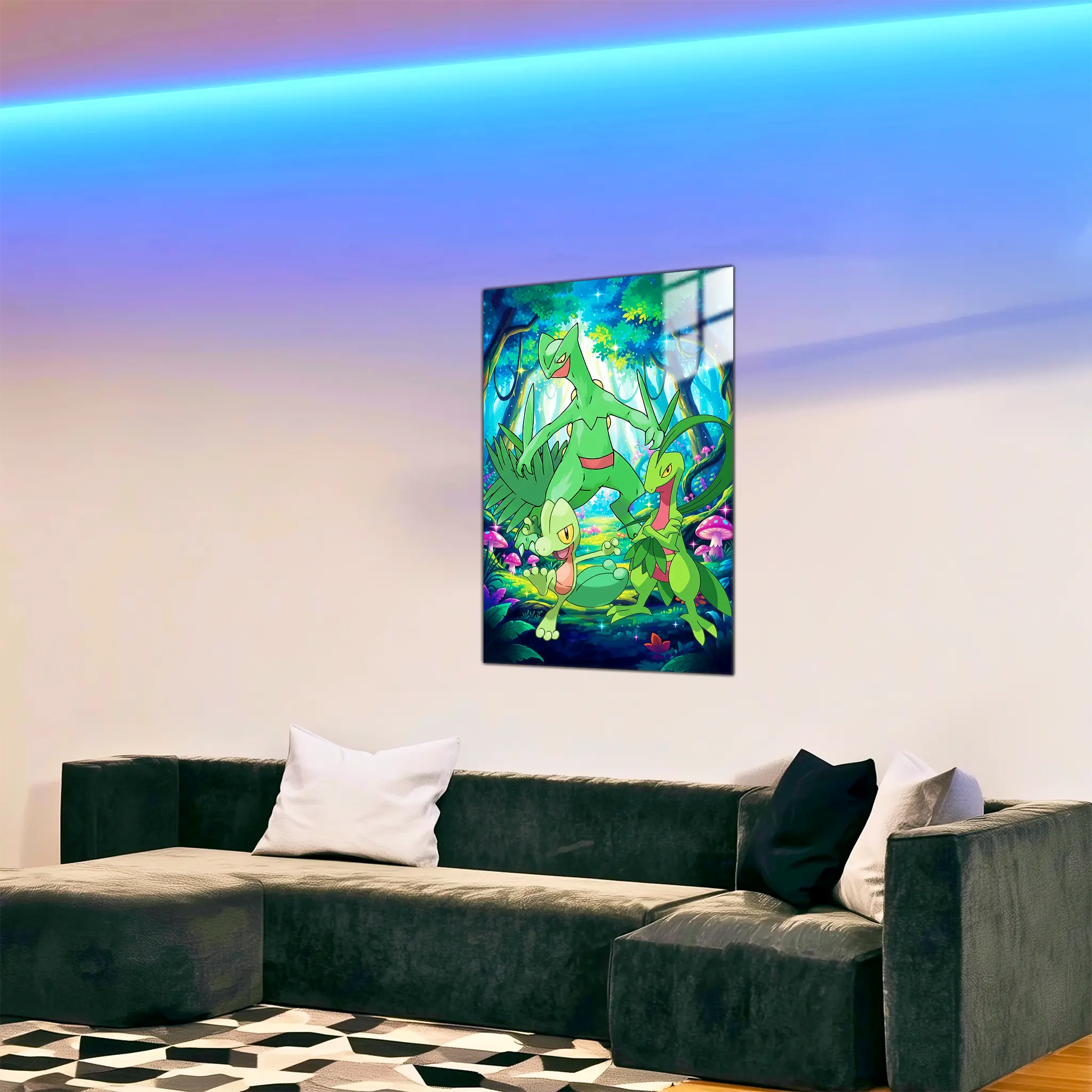 tableau-pokemon-arcko-et-ses-evolutions-dans-le-salon | DreamWay