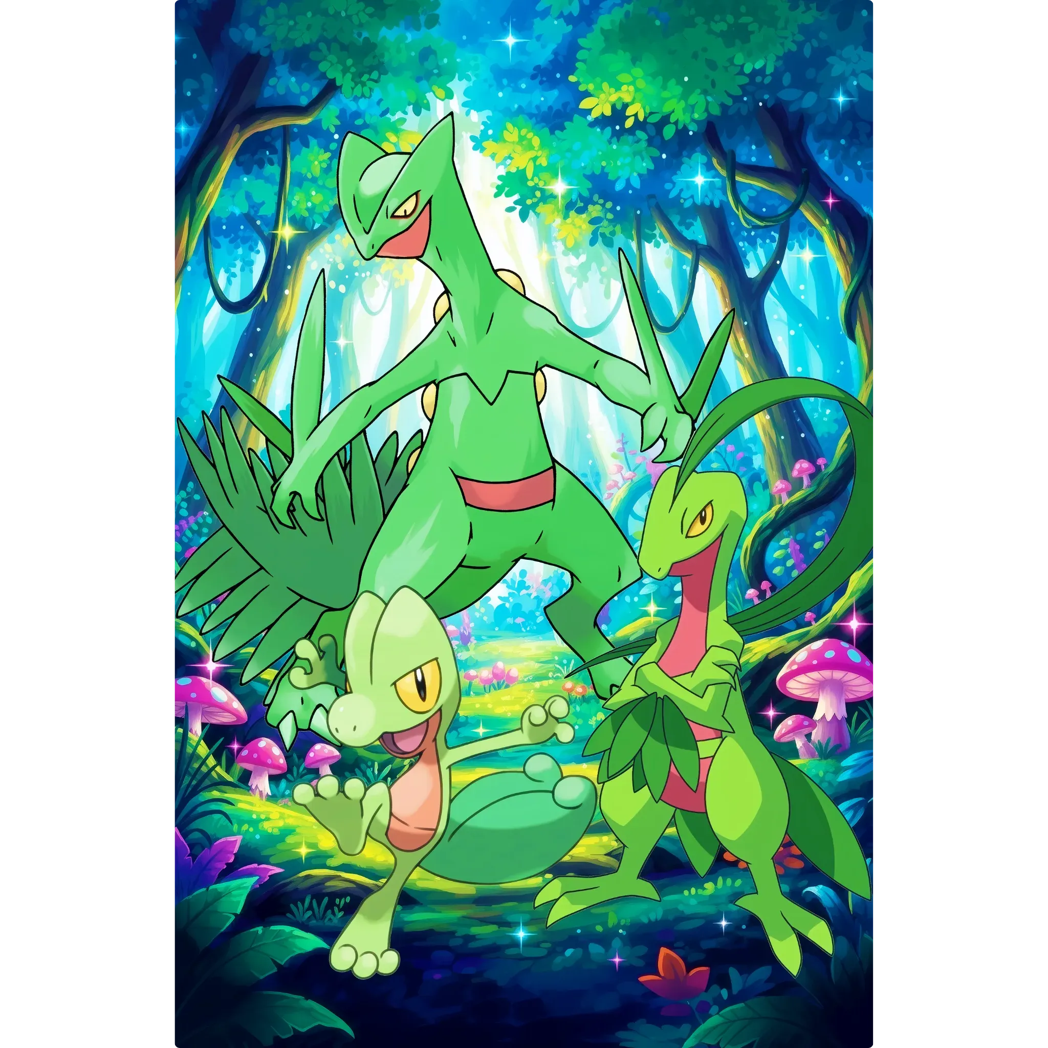 Tableau Pokemon Arcko Et Ses Évolutions