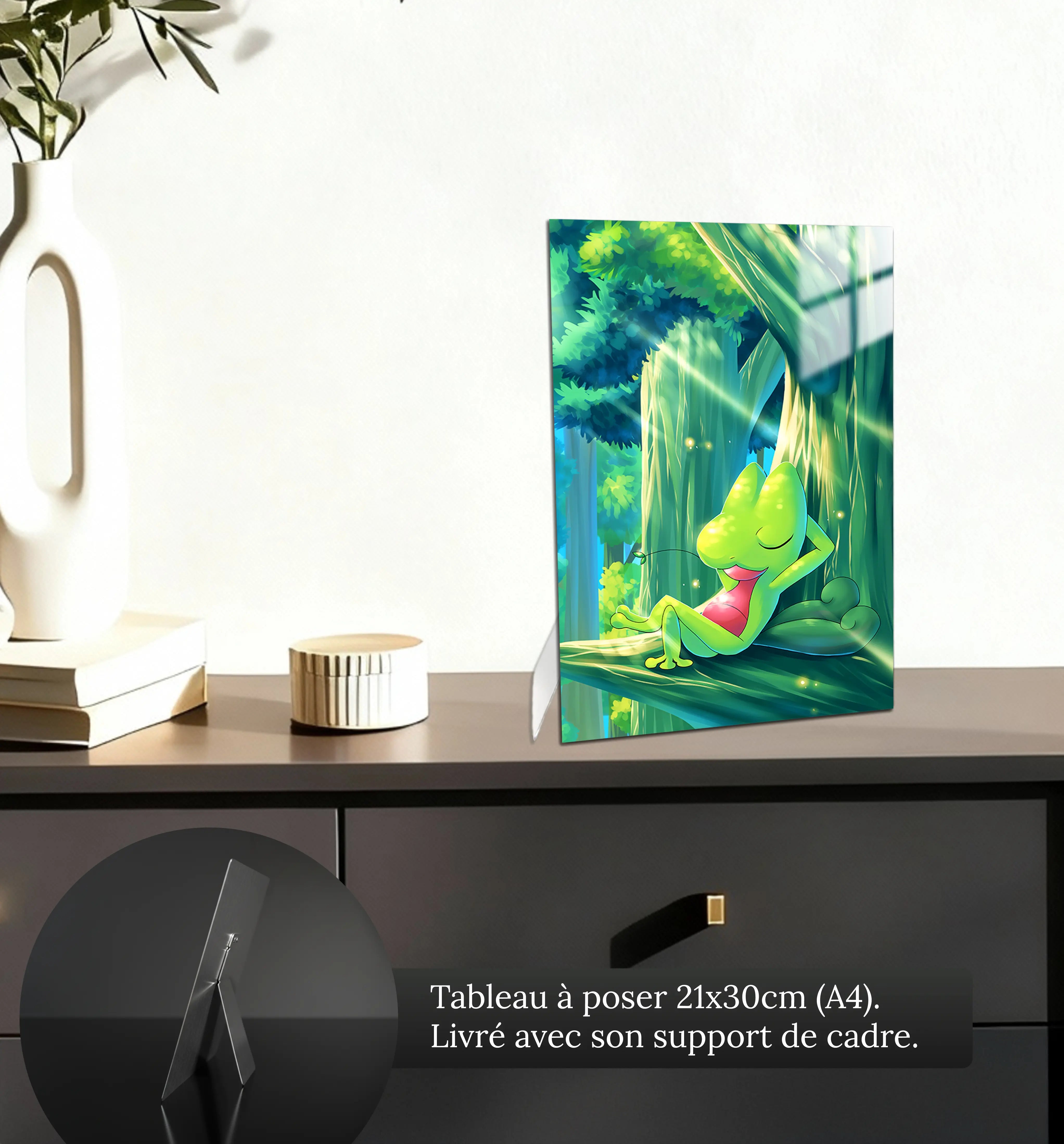 tableau-pokemon-arcko-sieste-petit-format-a-poser-sur-meuble | DreamWay