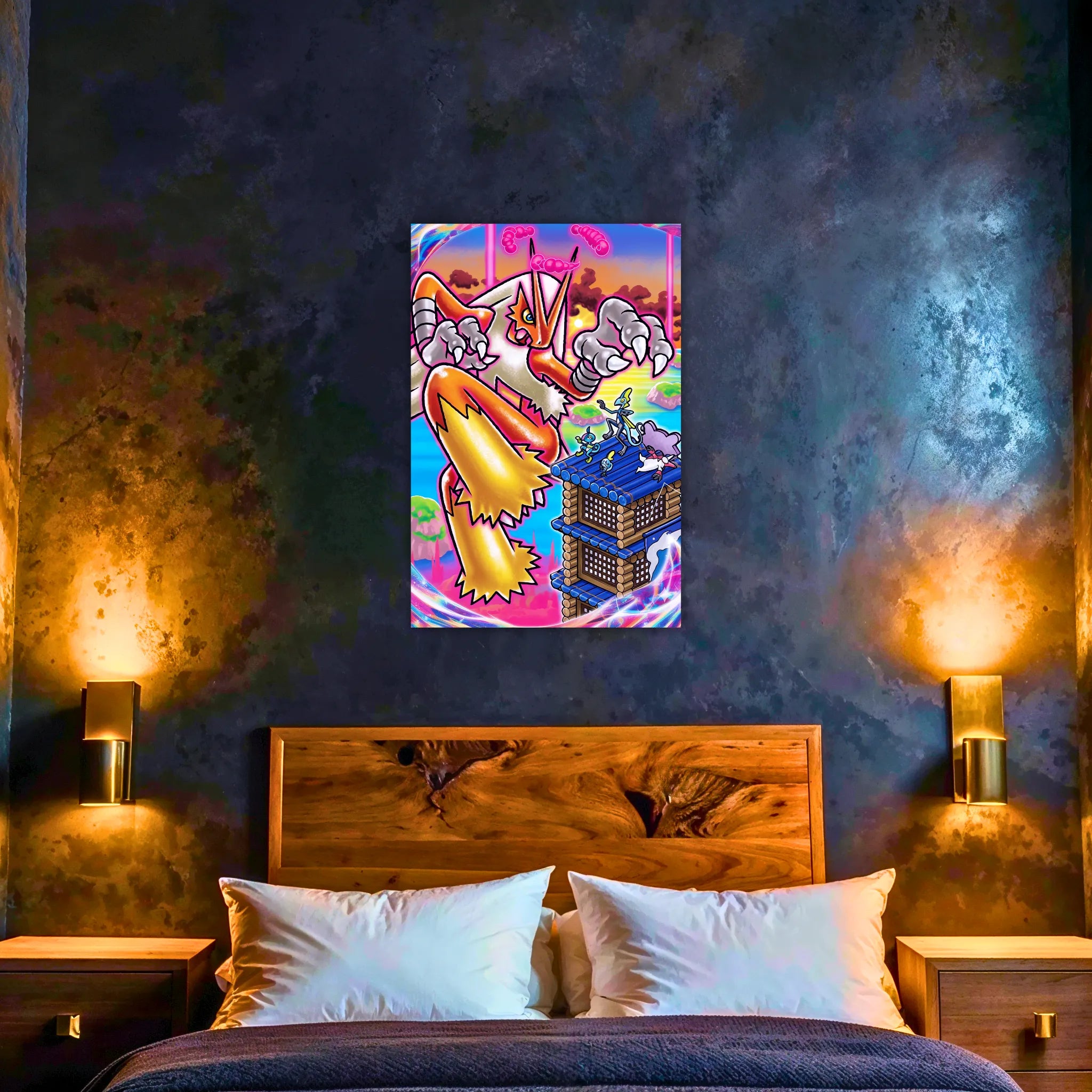 Tableau Pokémon Braségali Coloré