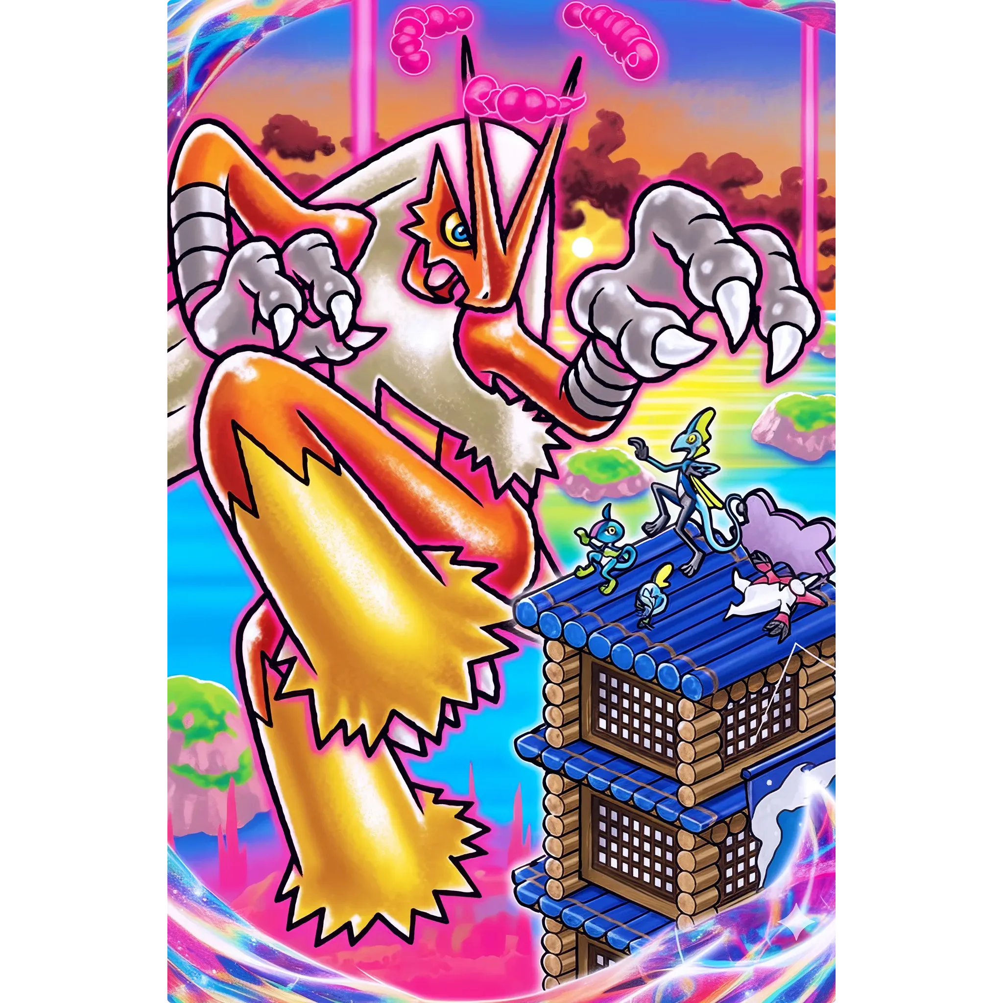 Tableau Pokémon Braségali Coloré
