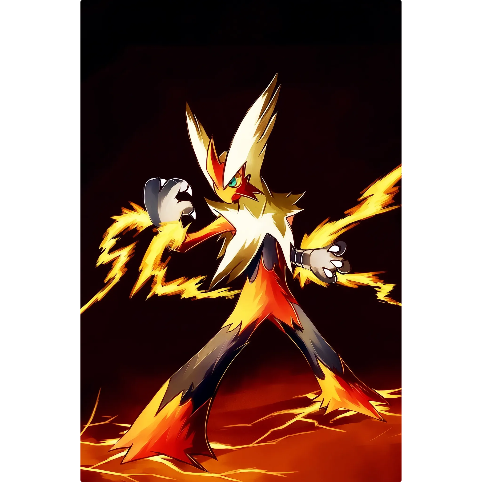 Tableau Pokémon Braségali Déflagration