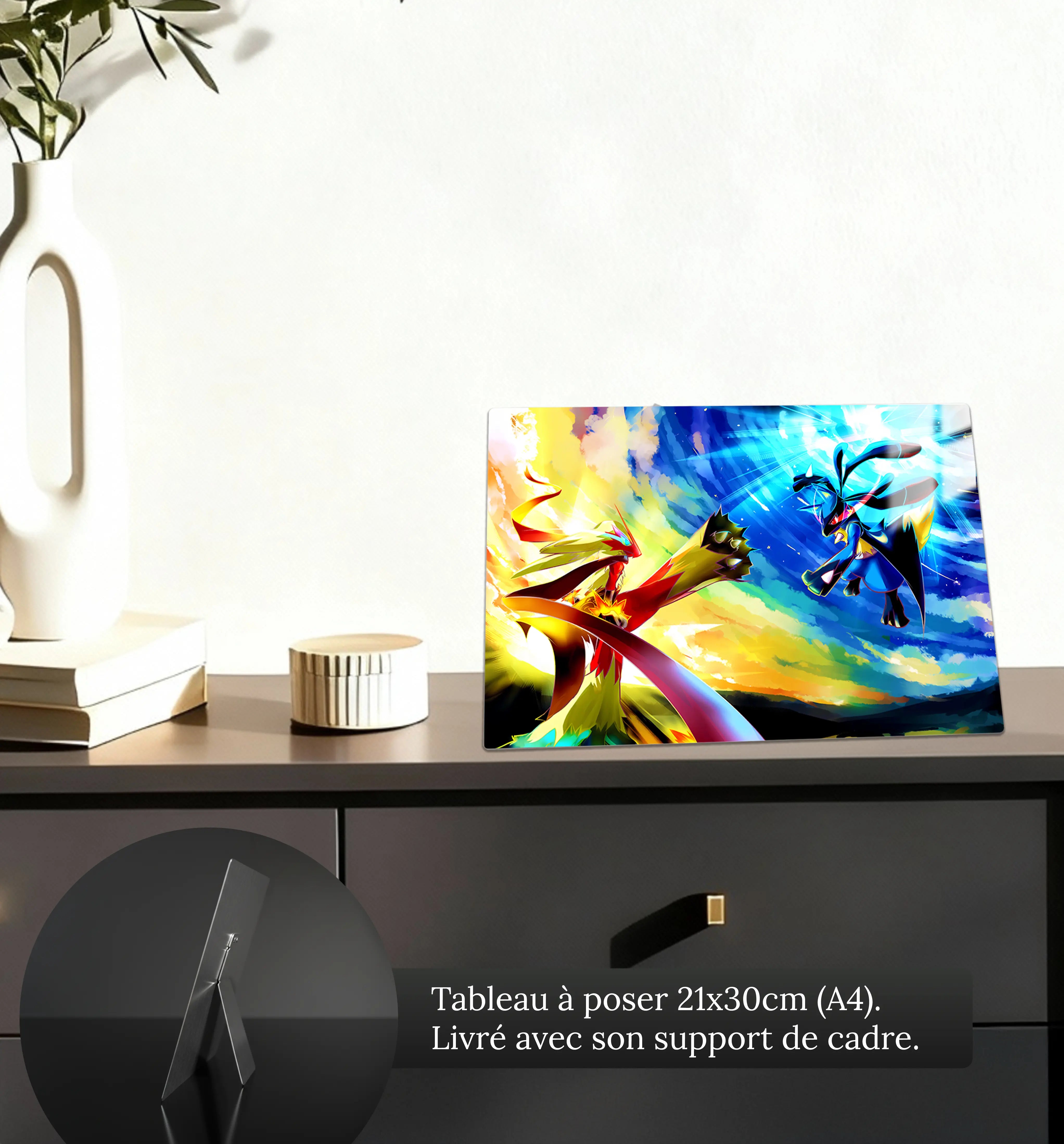 tableau-pokemon-brasegali-et-lucario-combat-petit-format-a-poser-sur-meuble | DreamWay