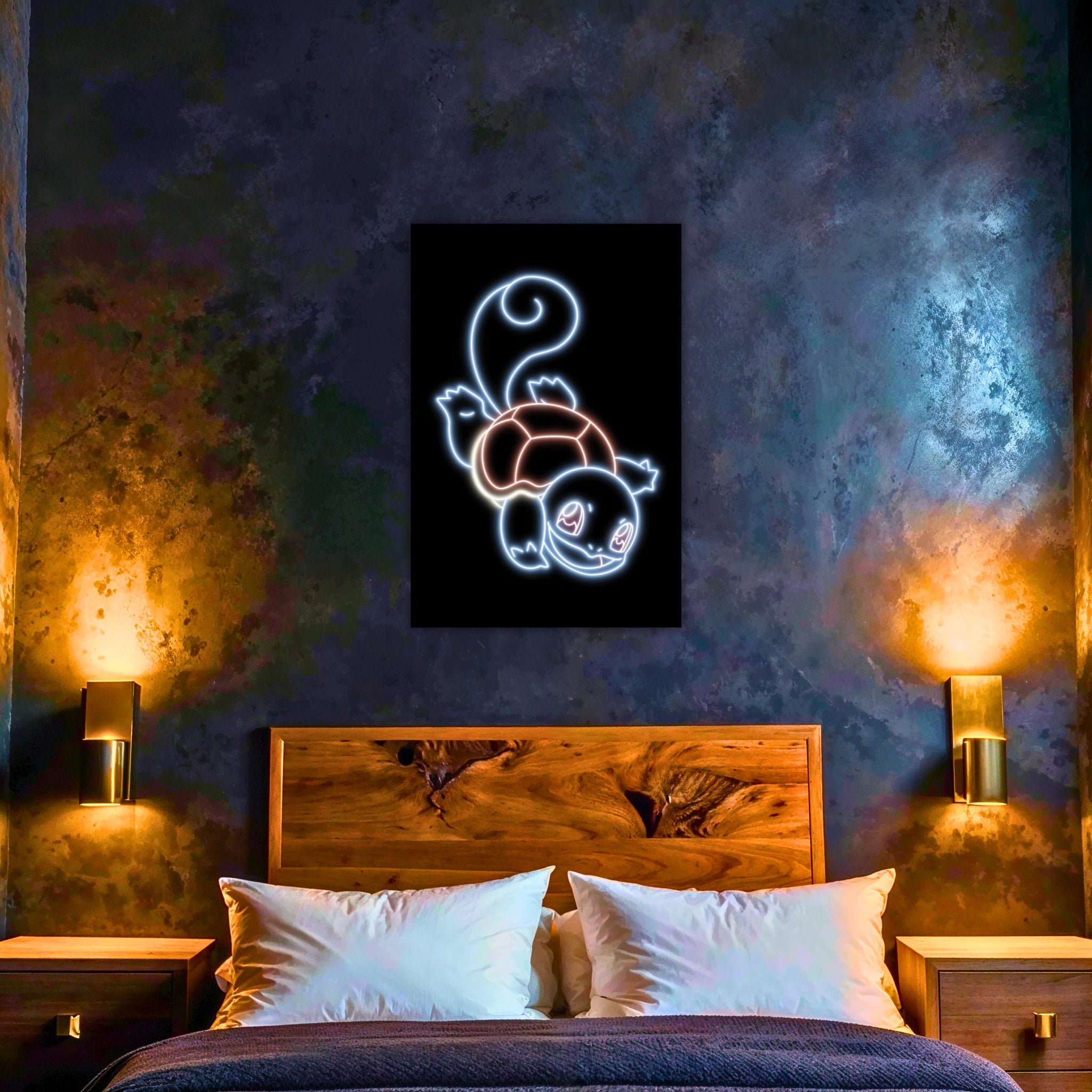 Tableau Pokémon Carapuce Néon