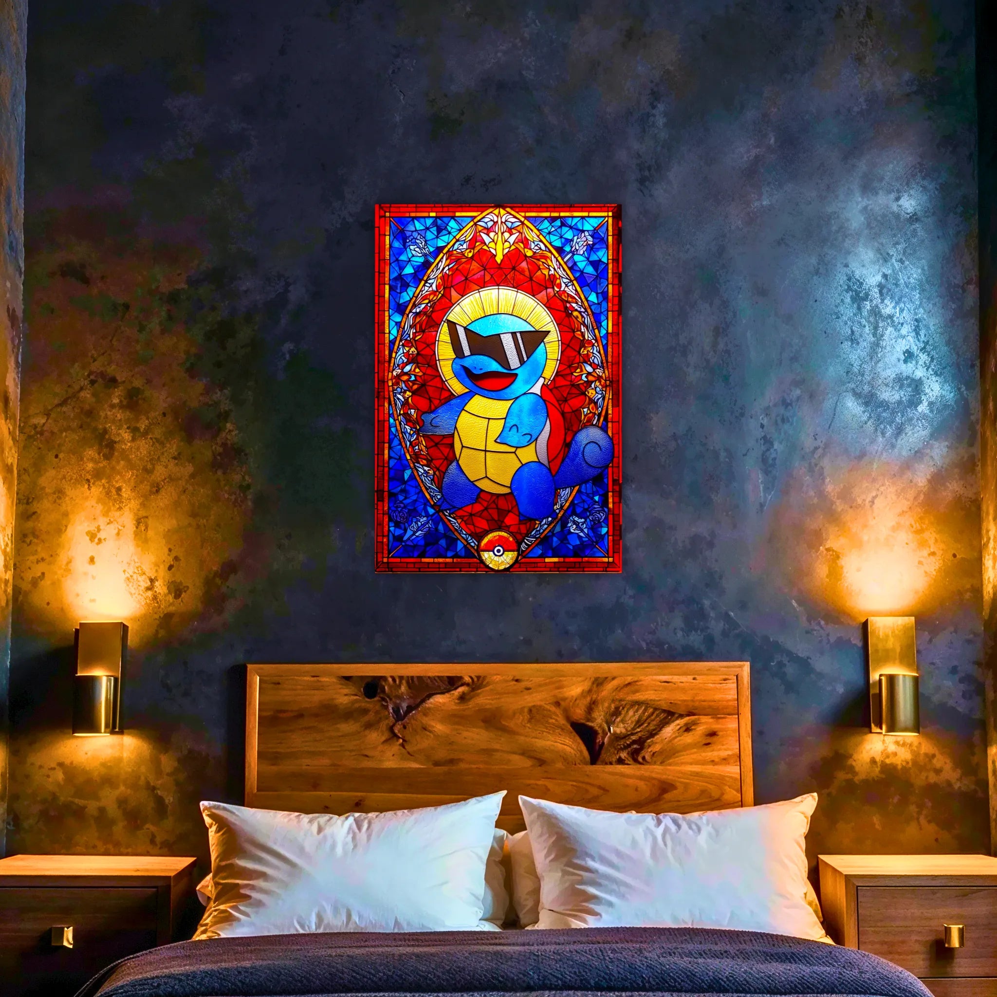 Tableau Pokémon Carapuce Vitrail