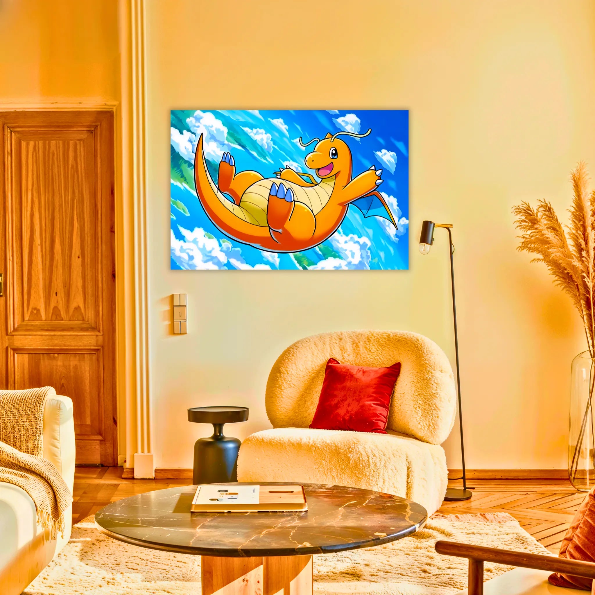 Tableau Pokémon Dracolosse Paysage