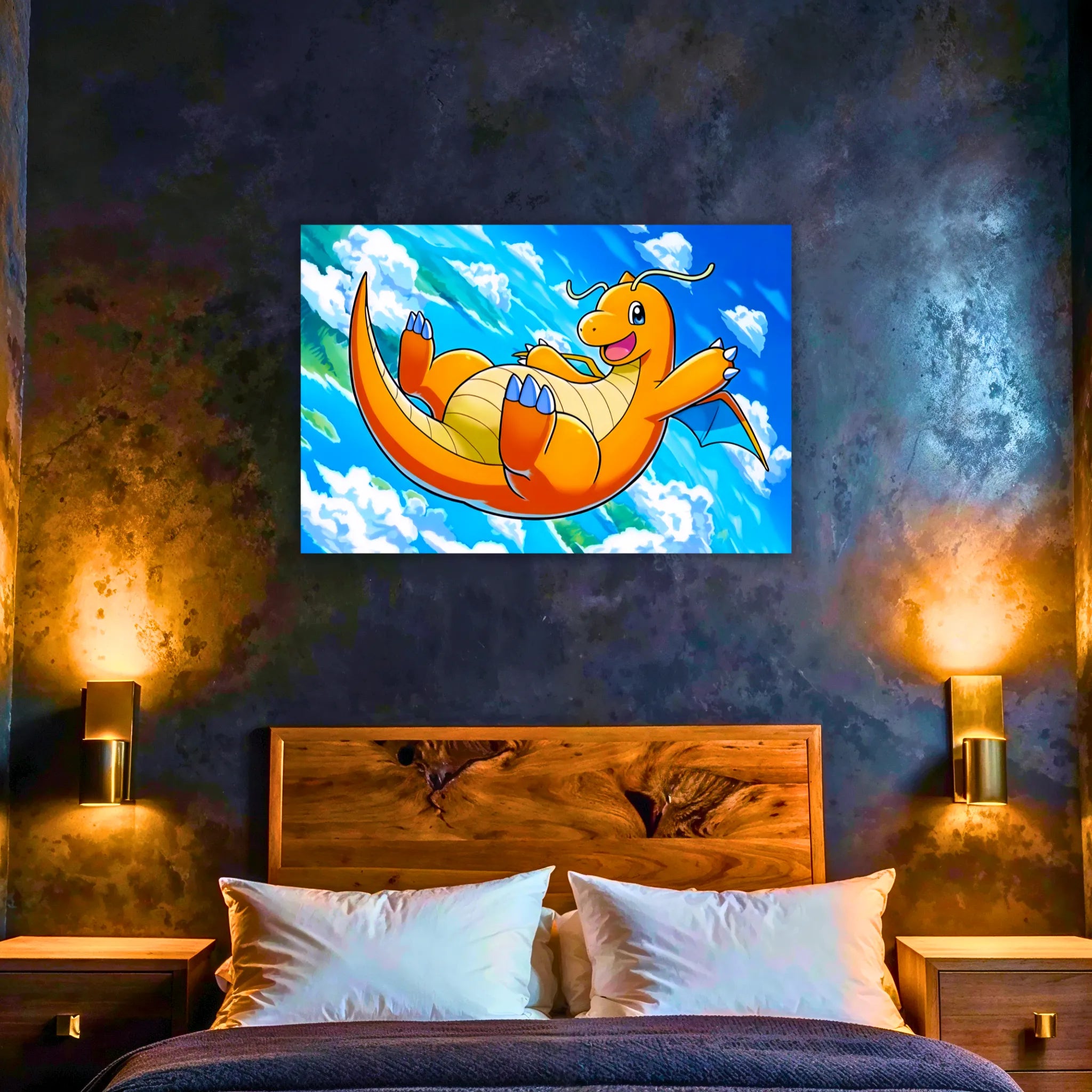 Tableau Pokémon Dracolosse Paysage