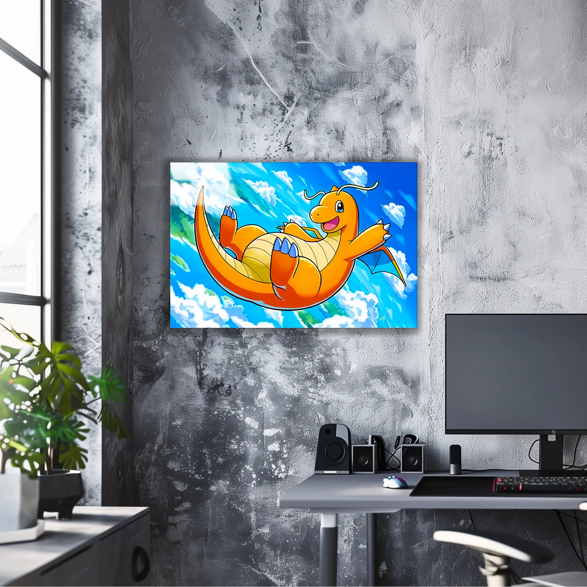 Tableau Pokémon Dracolosse Paysage