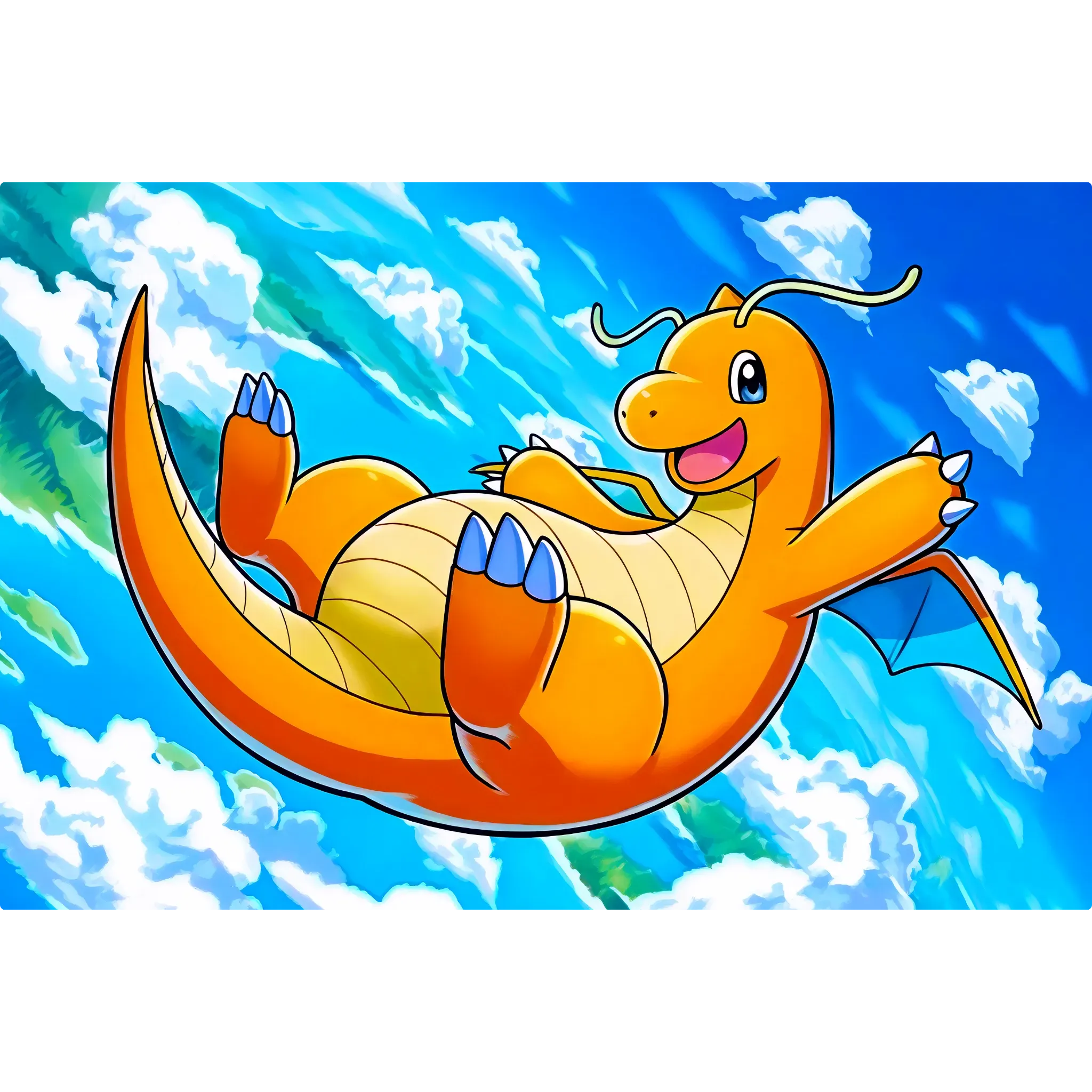 Tableau Pokémon Dracolosse Paysage