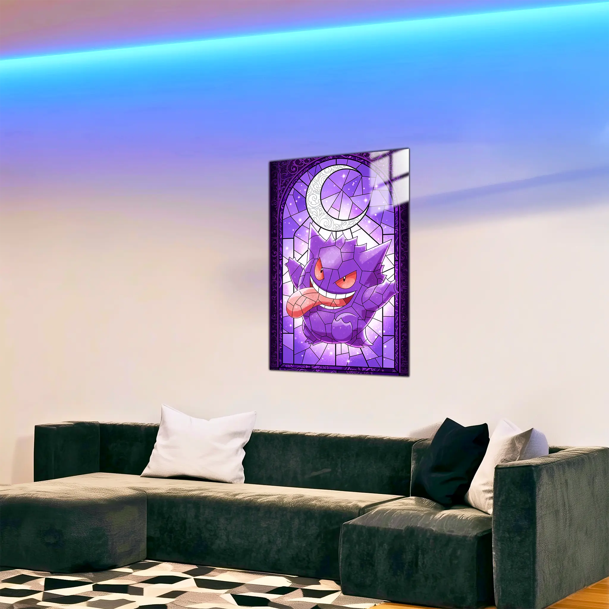 tableau-pokemon-ectoplasma-vitrail-dans-le-salon | DreamWay