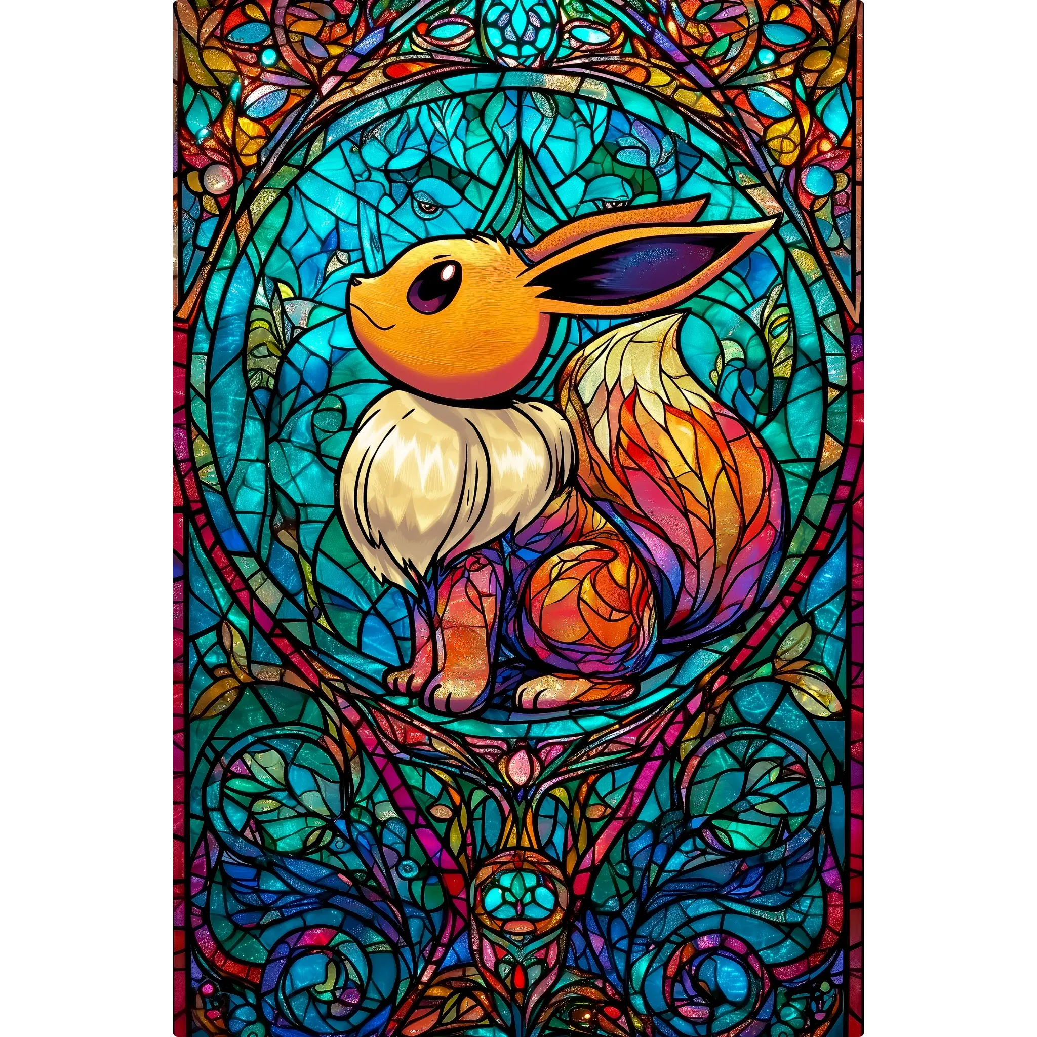 Tableau Pokémon Évoli Vitrail