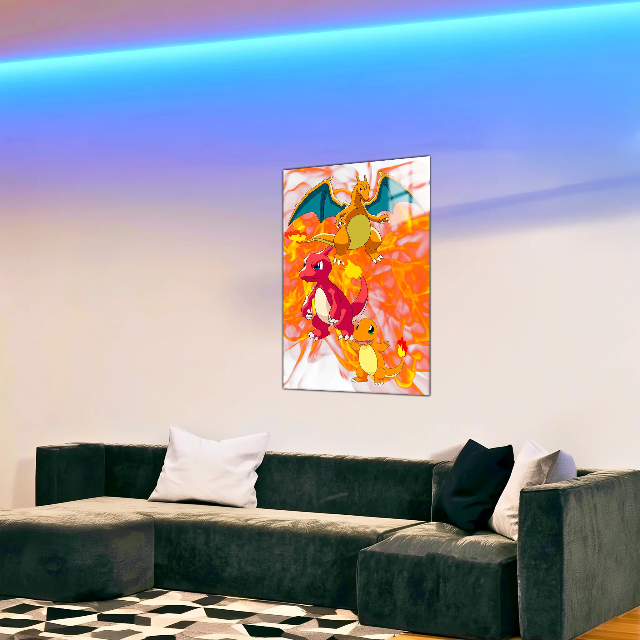 tableau-pokemon-evolution-salameche-dans-le-salon | DreamWay
