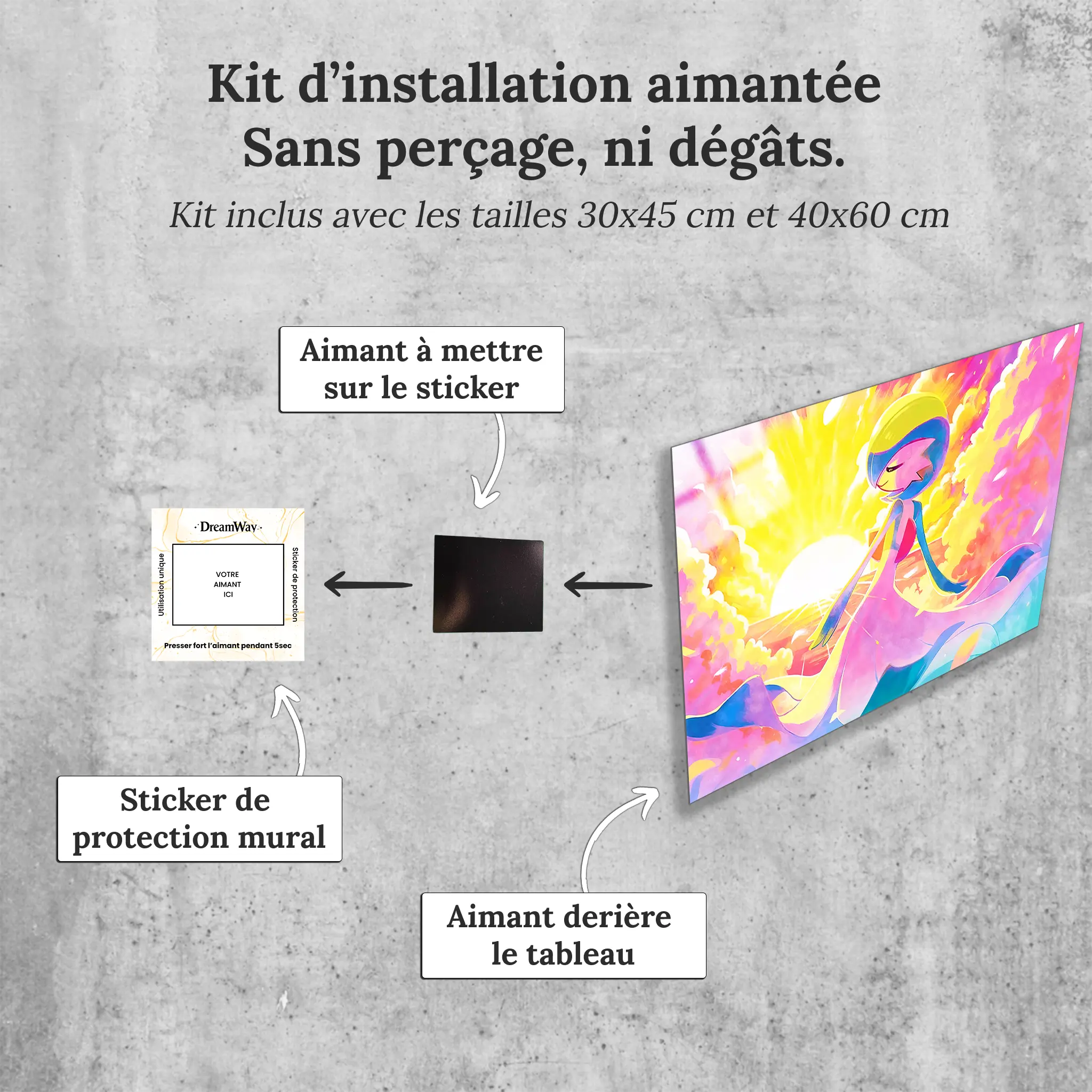 tableau-pokemon-gardevoir-paysage-avec-installation-aimantee | DreamWay
