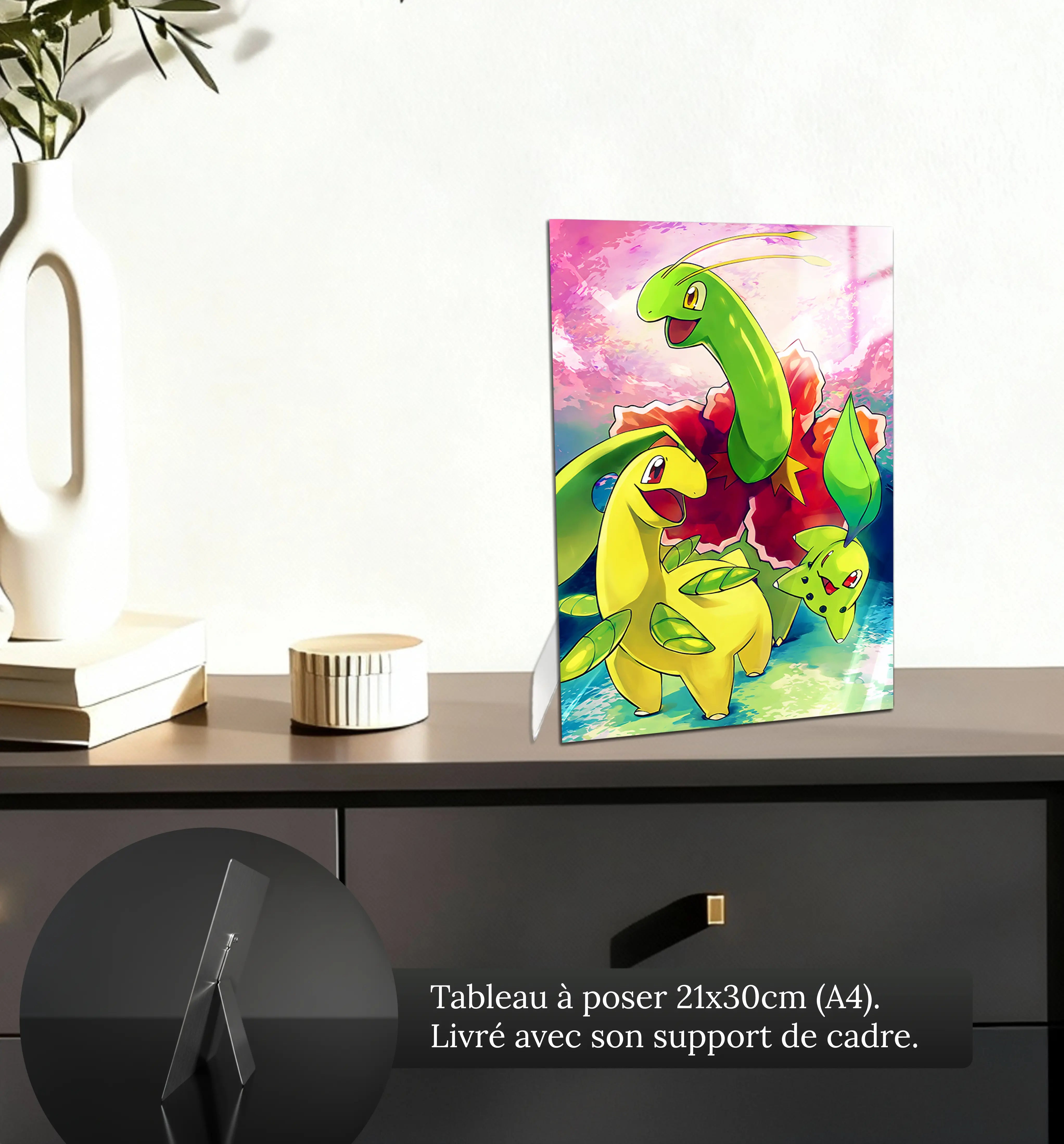 tableau-pokemon-germignon-et-ses-evolutions-petit-format-a-poser-sur-meuble | DreamWay