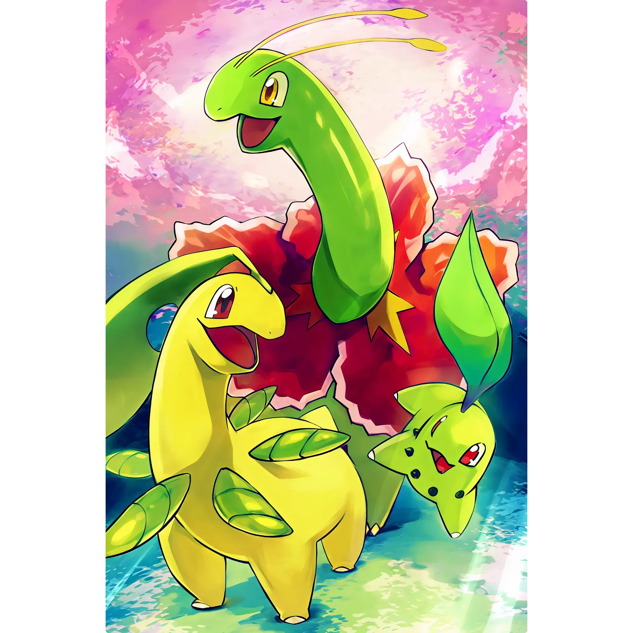 Tableau Pokémon Germignon Et Ses Évolutions