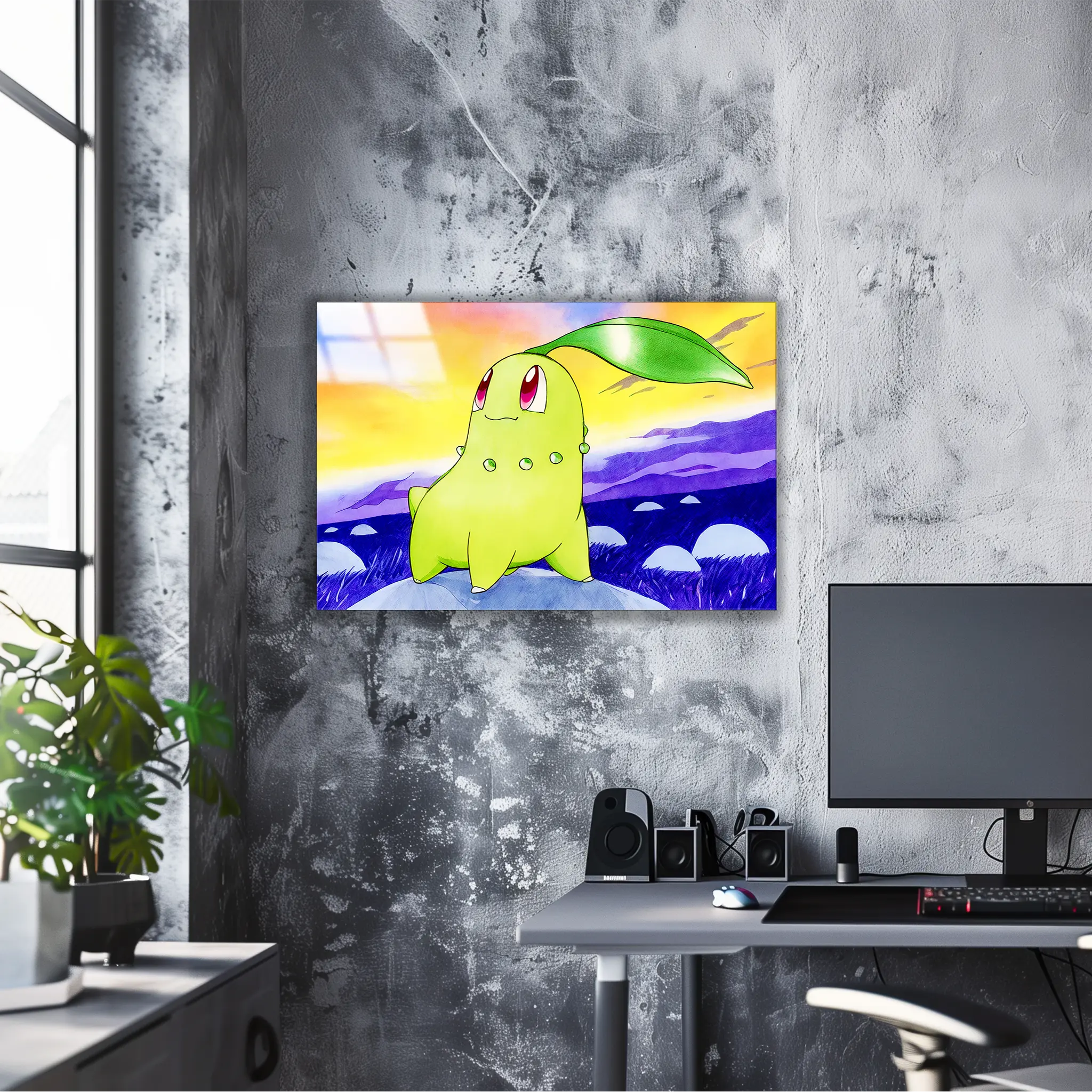 Tableau Pokémon Germignon Paysage