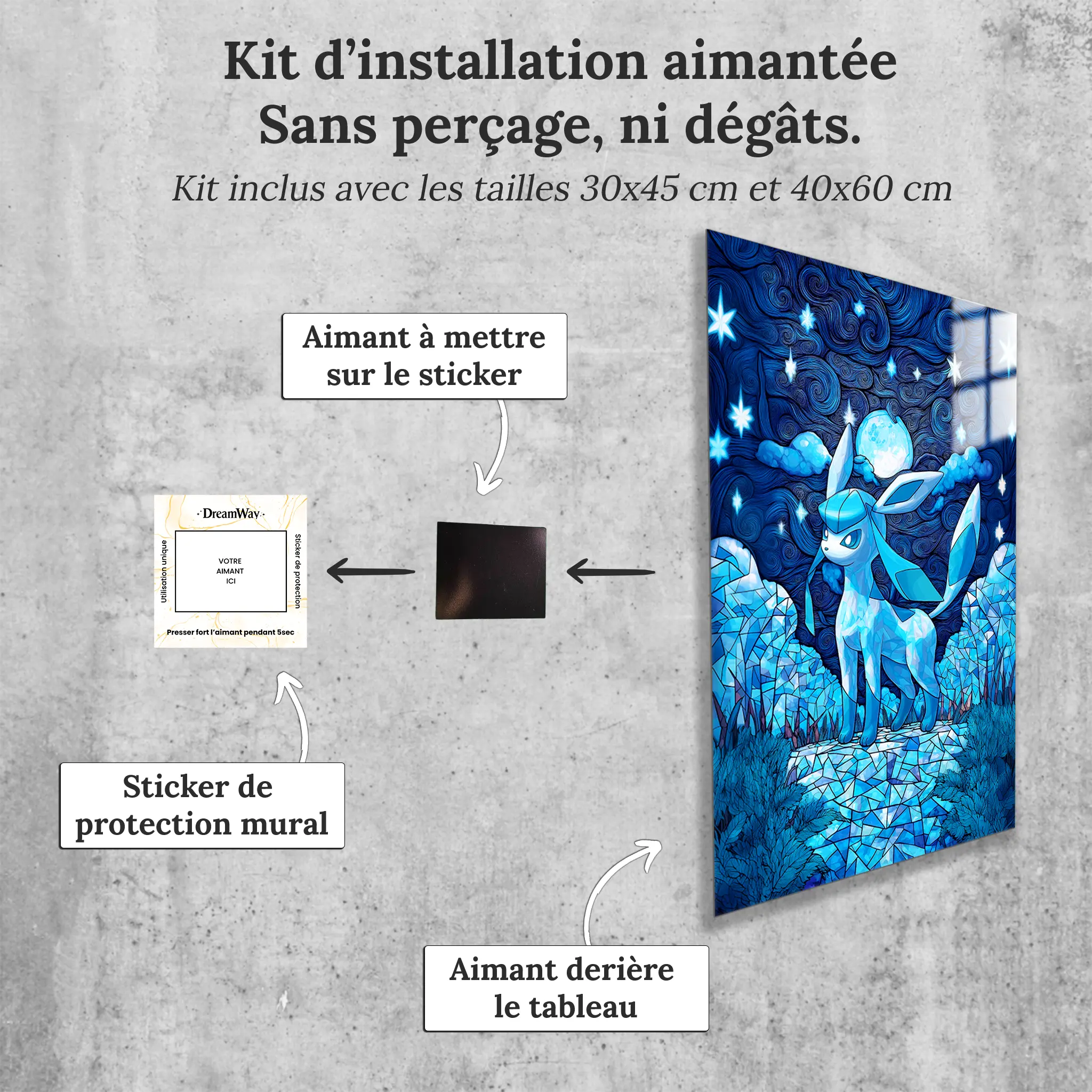 tableau-pokemon-givrali-paysage-avec-installation-aimantee | DreamWay