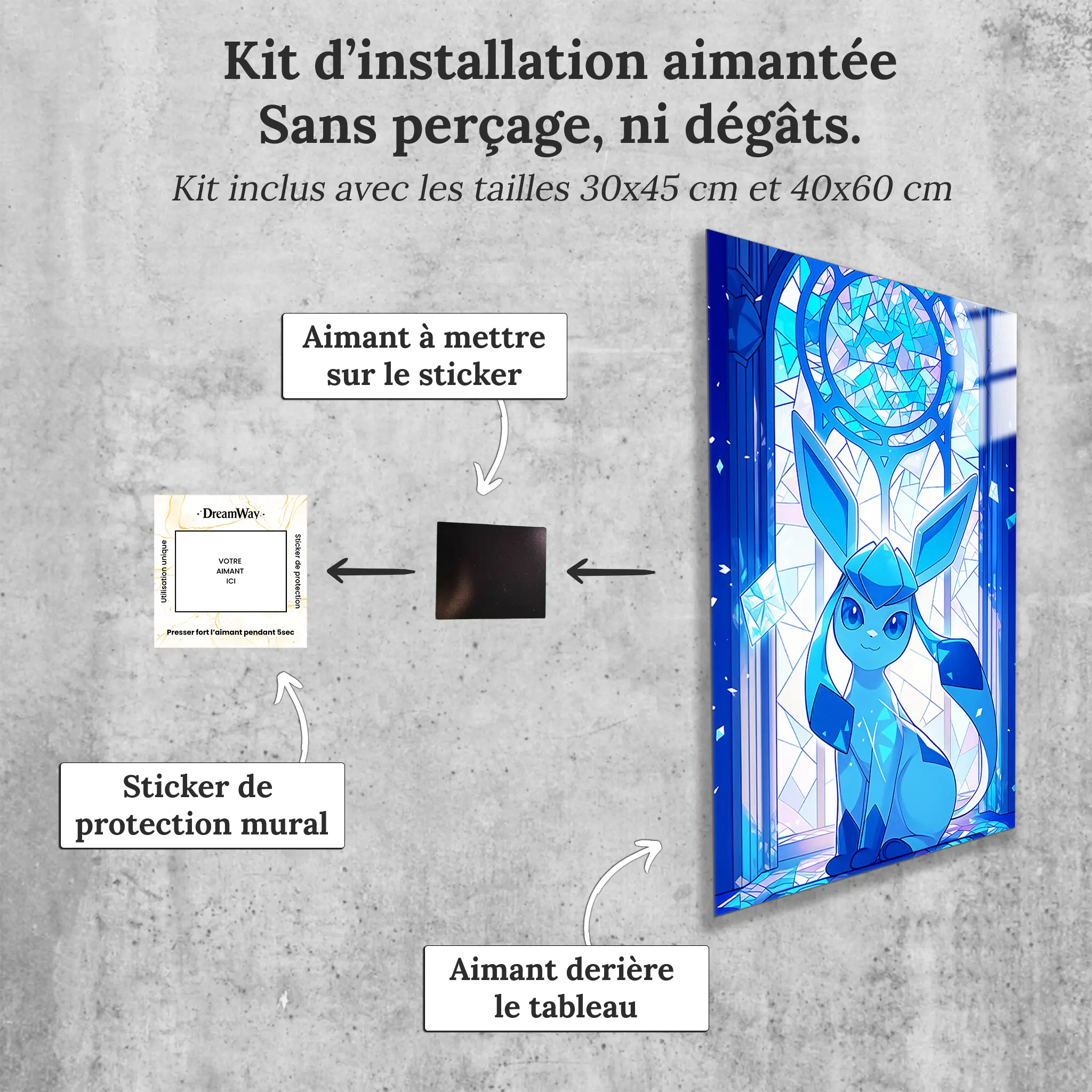 tableau-pokemon-givrali-vitrail-avec-installation-aimantee | DreamWay