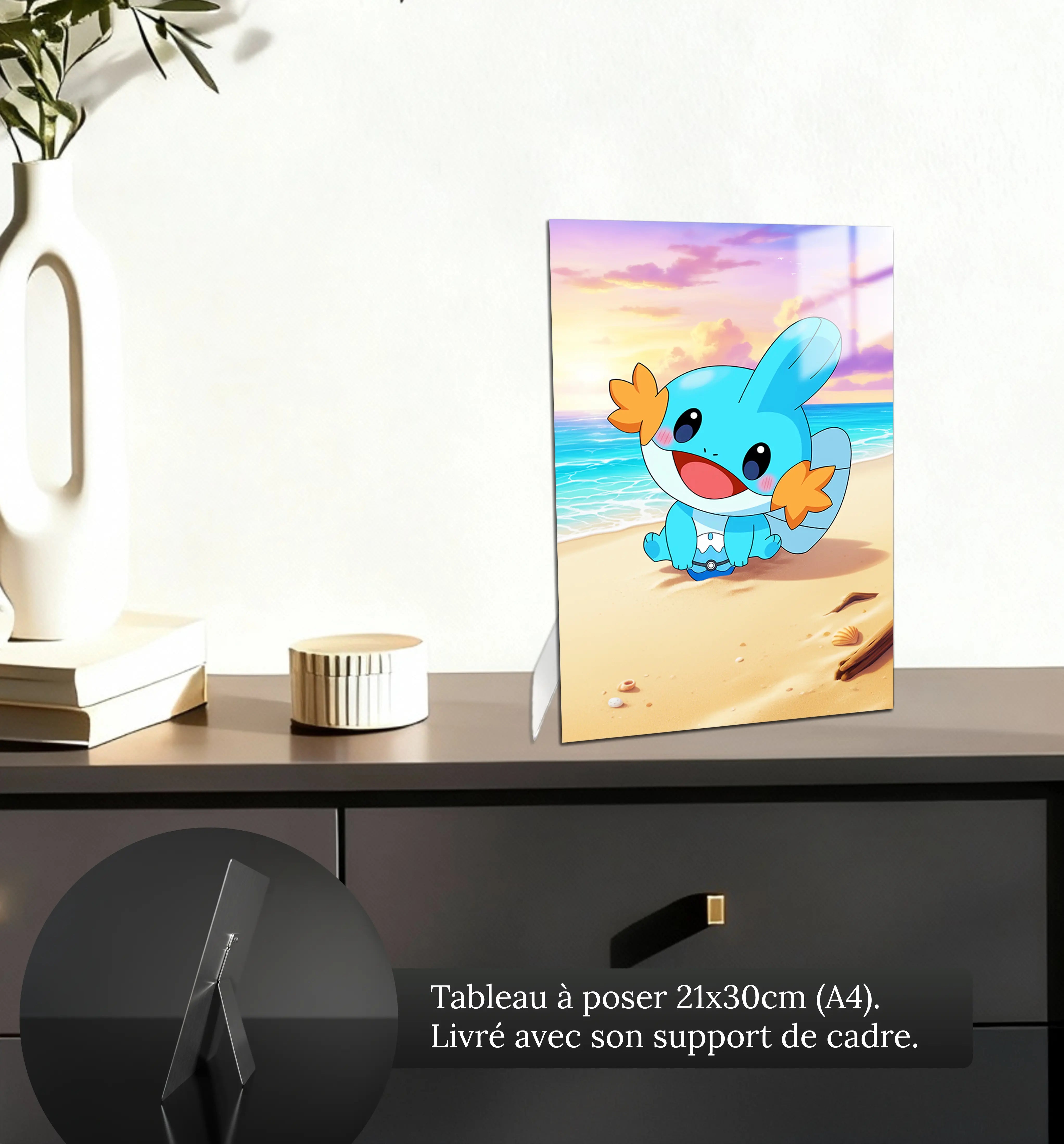 tableau-pokemon-gobou-plage-petit-format-a-poser-sur-meuble | DreamWay