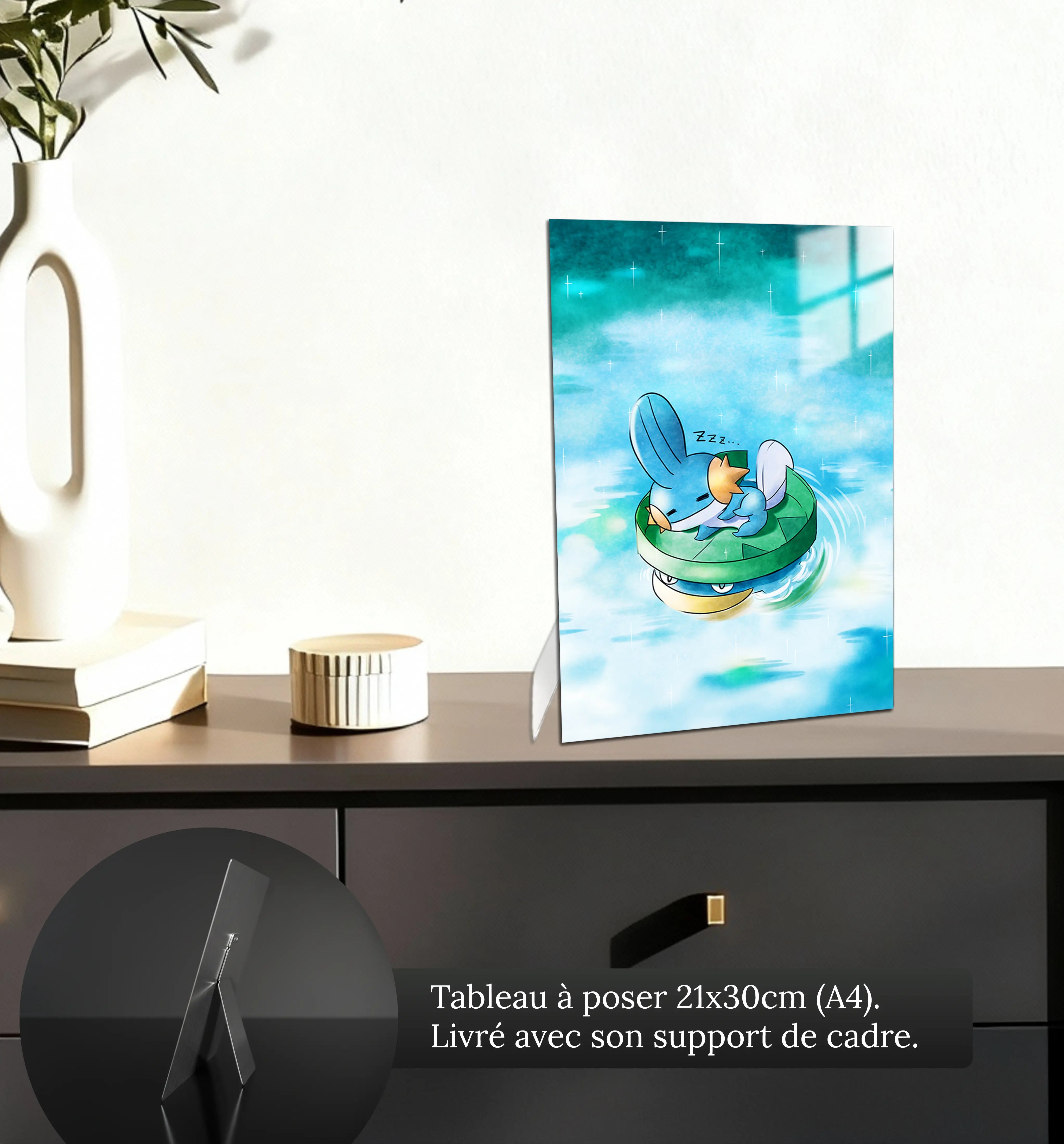 tableau-pokemon-gobou-sieste-petit-format-a-poser-sur-meuble | DreamWay