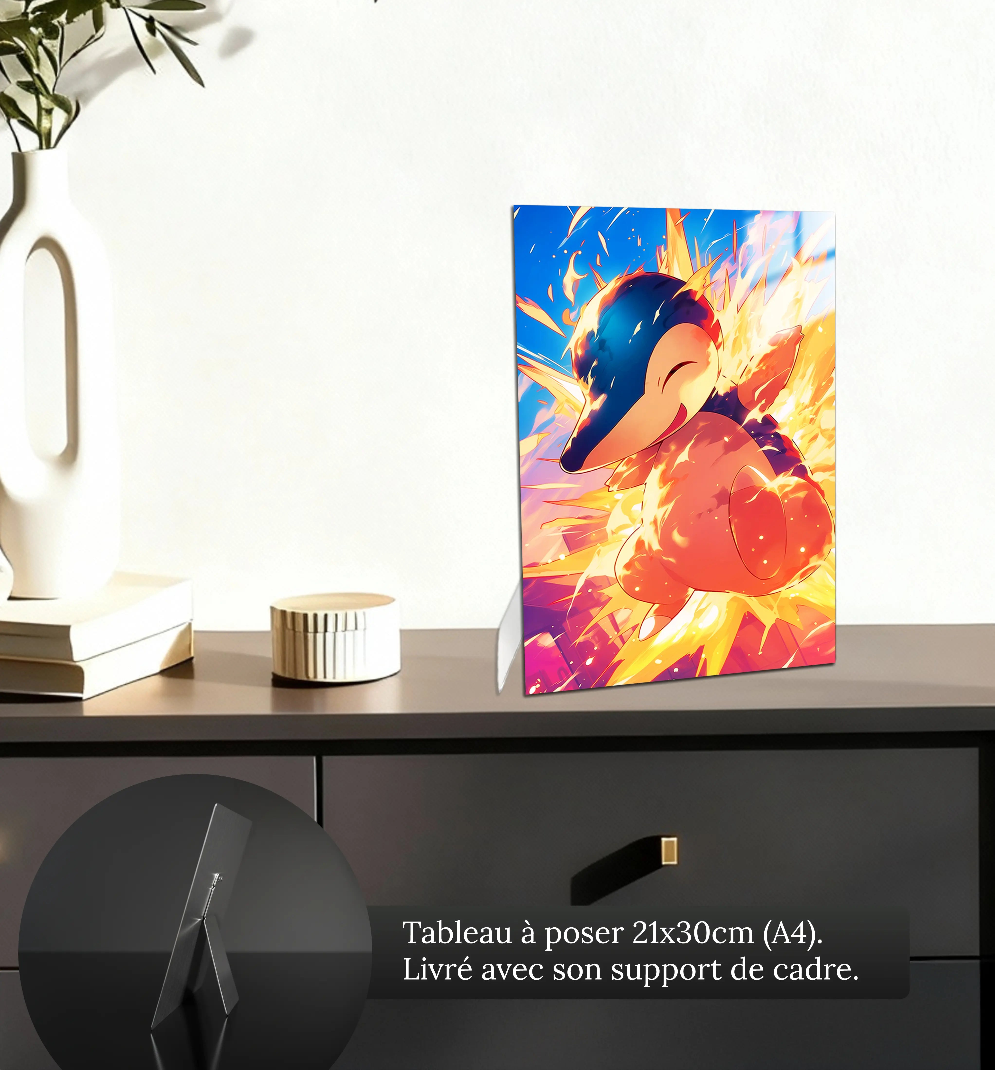 tableau-pokemon-hericendre-explosion-petit-format-a-poser-sur-meuble | DreamWay