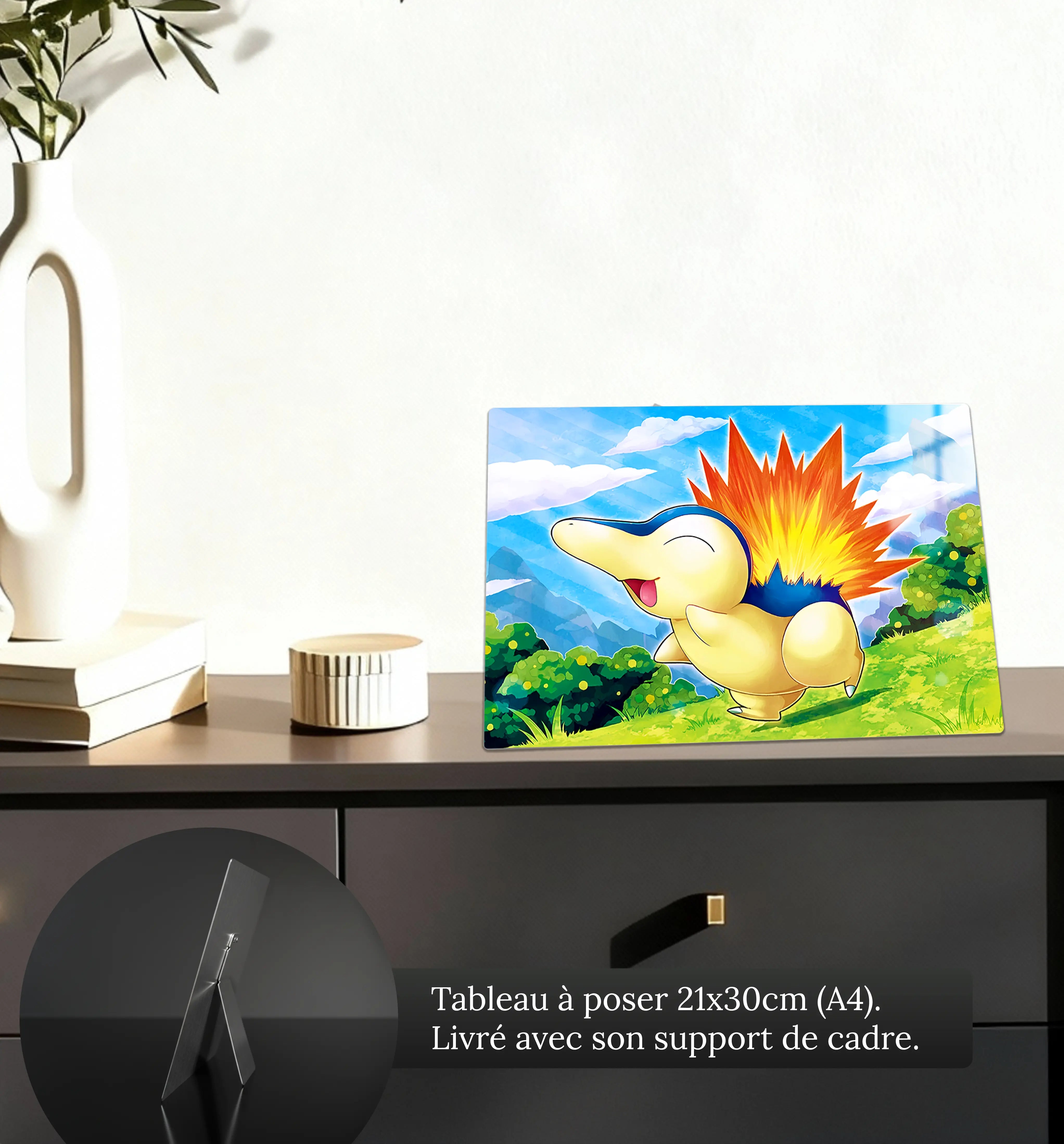 tableau-pokemon-hericendre-nature-petit-format-a-poser-sur-meuble | DreamWay