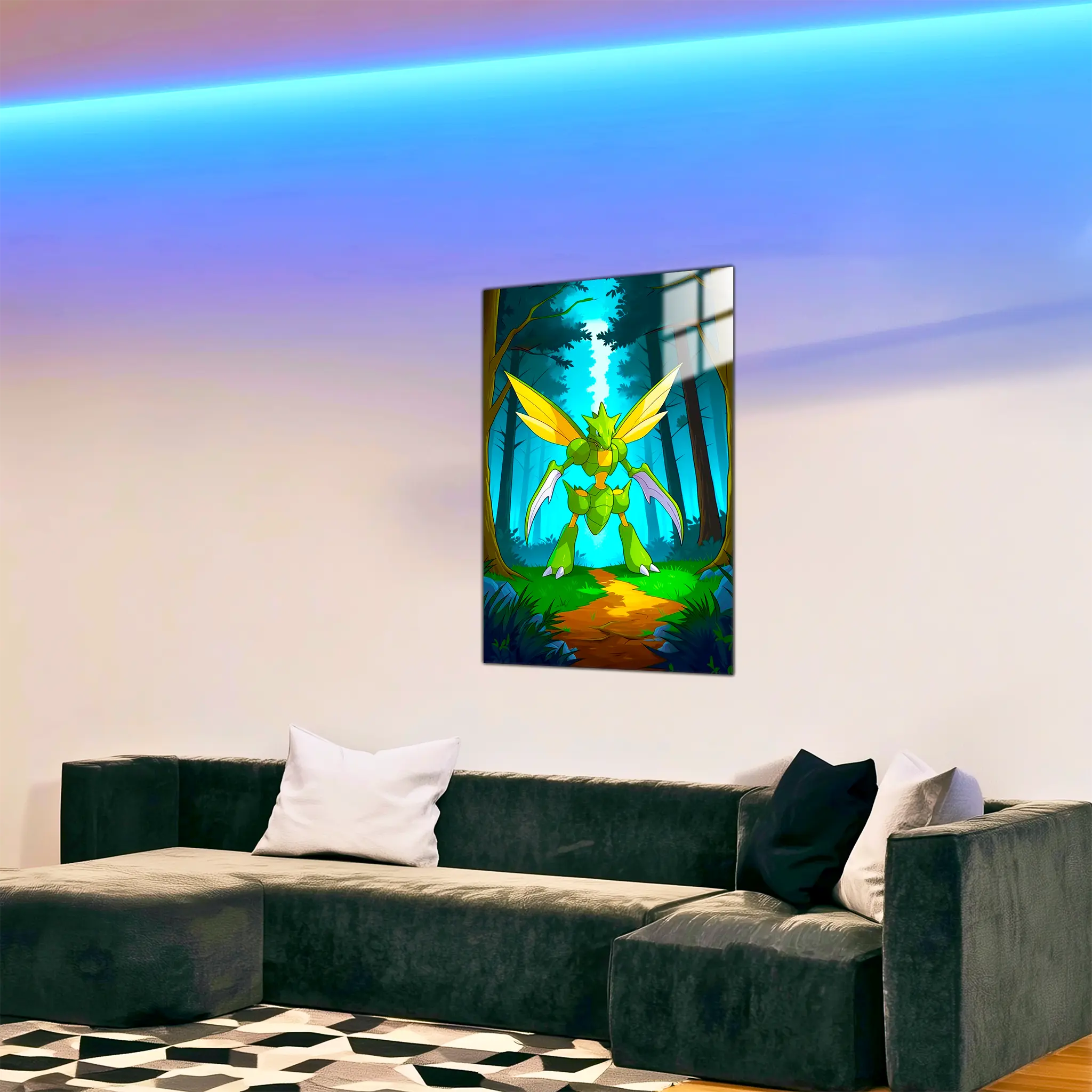 tableau-pokemon-insecateur-dans-la-foret-dans-le-salon | DreamWay