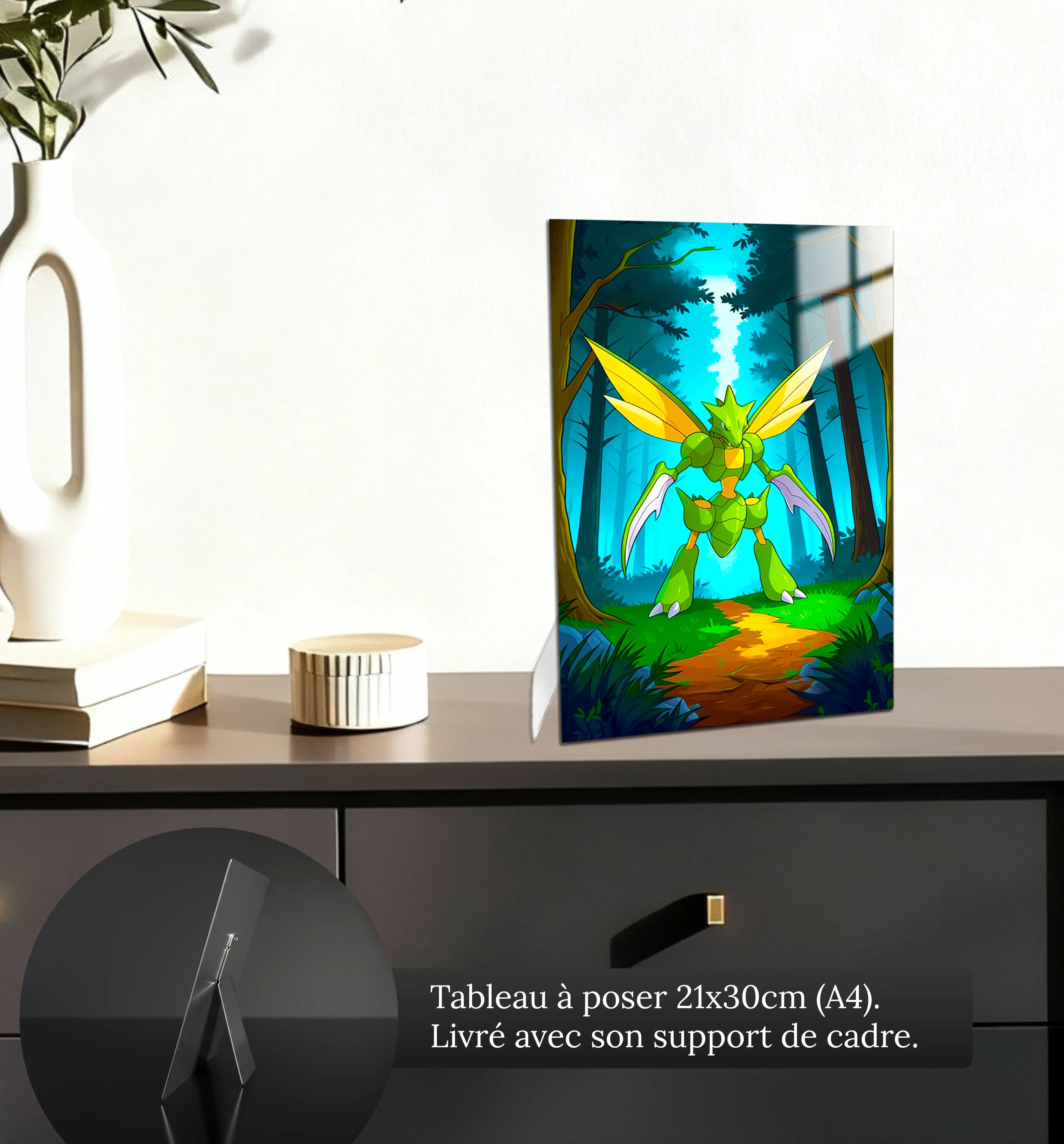 tableau-pokemon-insecateur-dans-la-foret-petit-format-a-poser-sur-meuble | DreamWay
