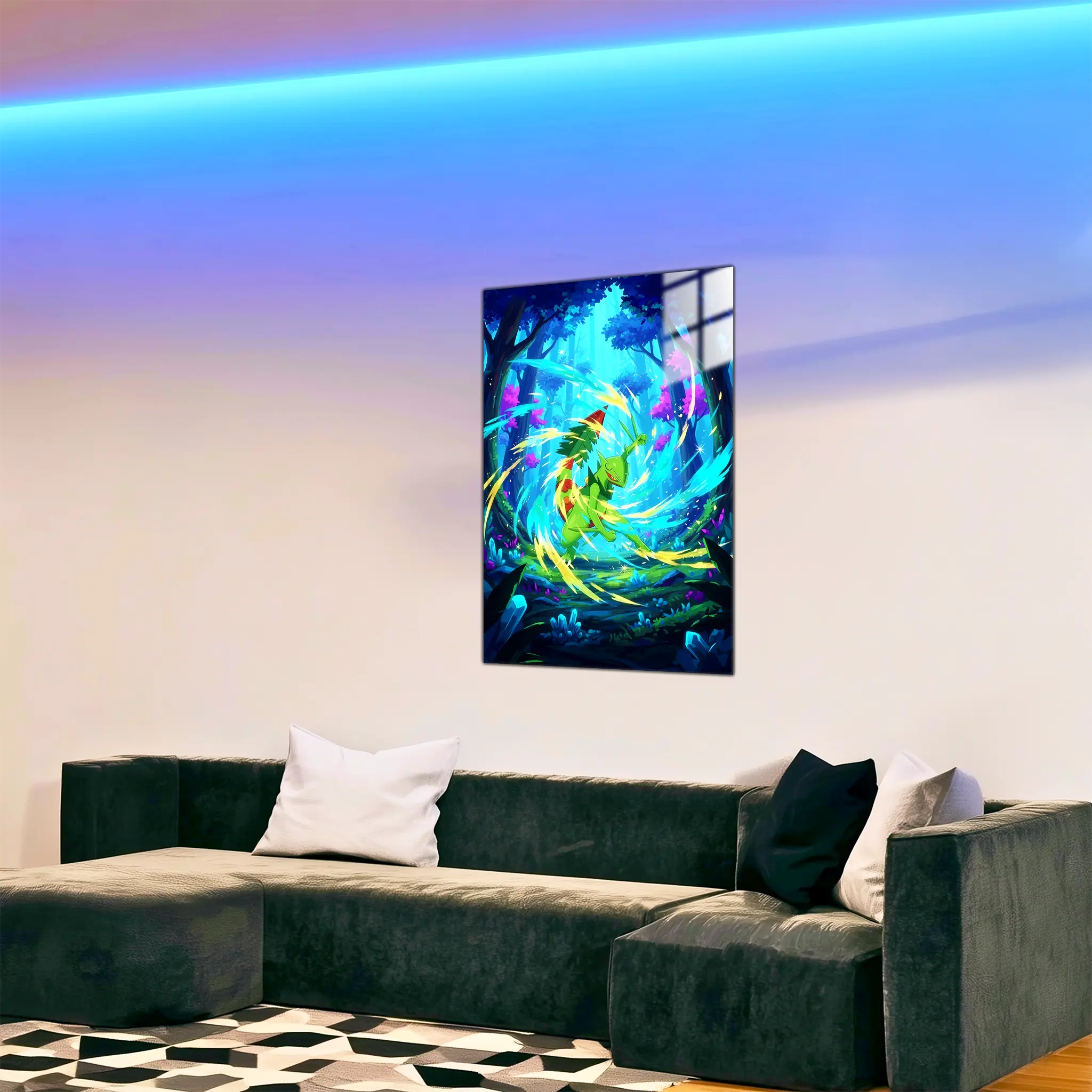 tableau-pokemon-jungko-colore-dans-le-salon | DreamWay