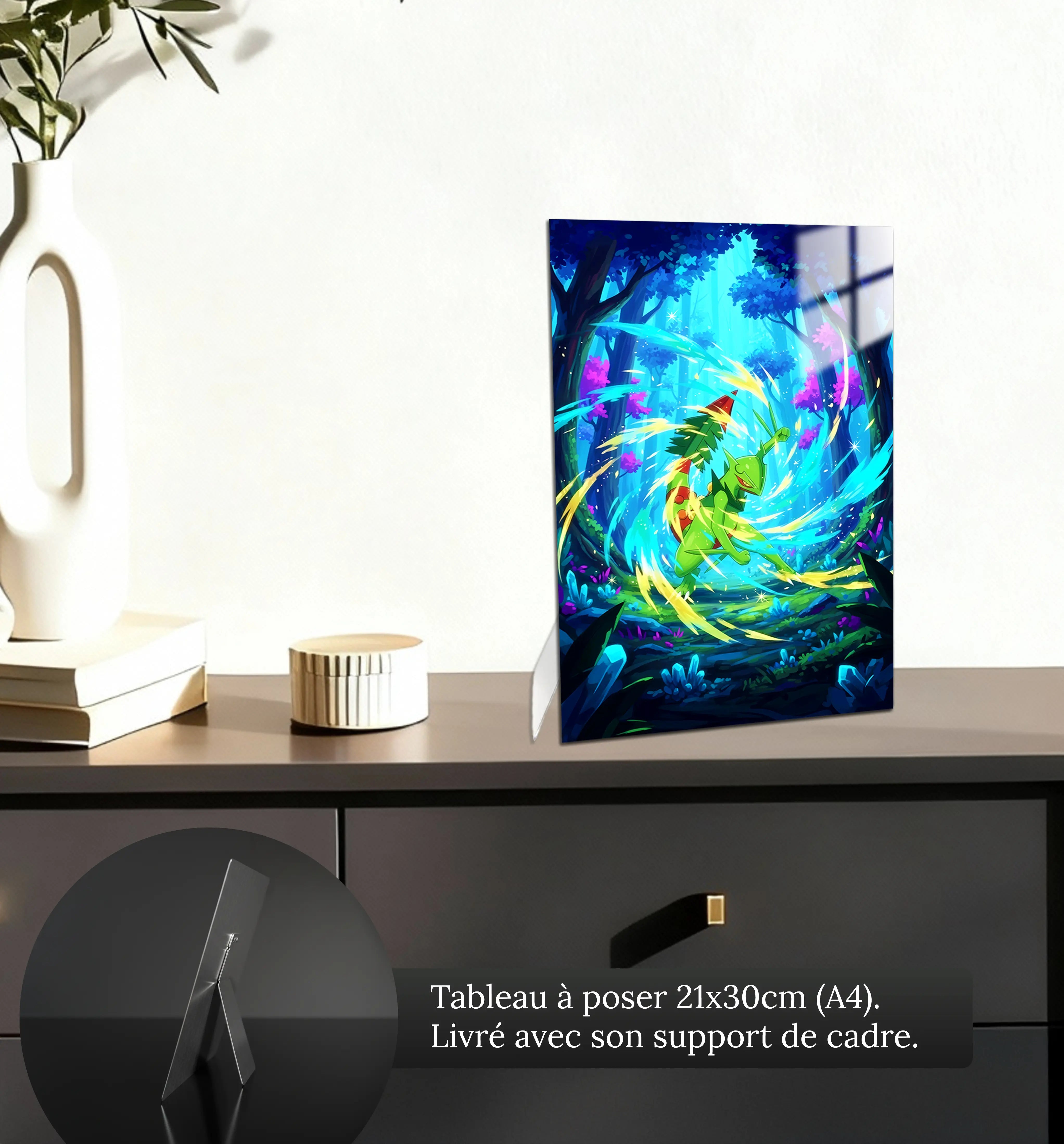 tableau-pokemon-jungko-colore-petit-format-a-poser-sur-meuble | DreamWay
