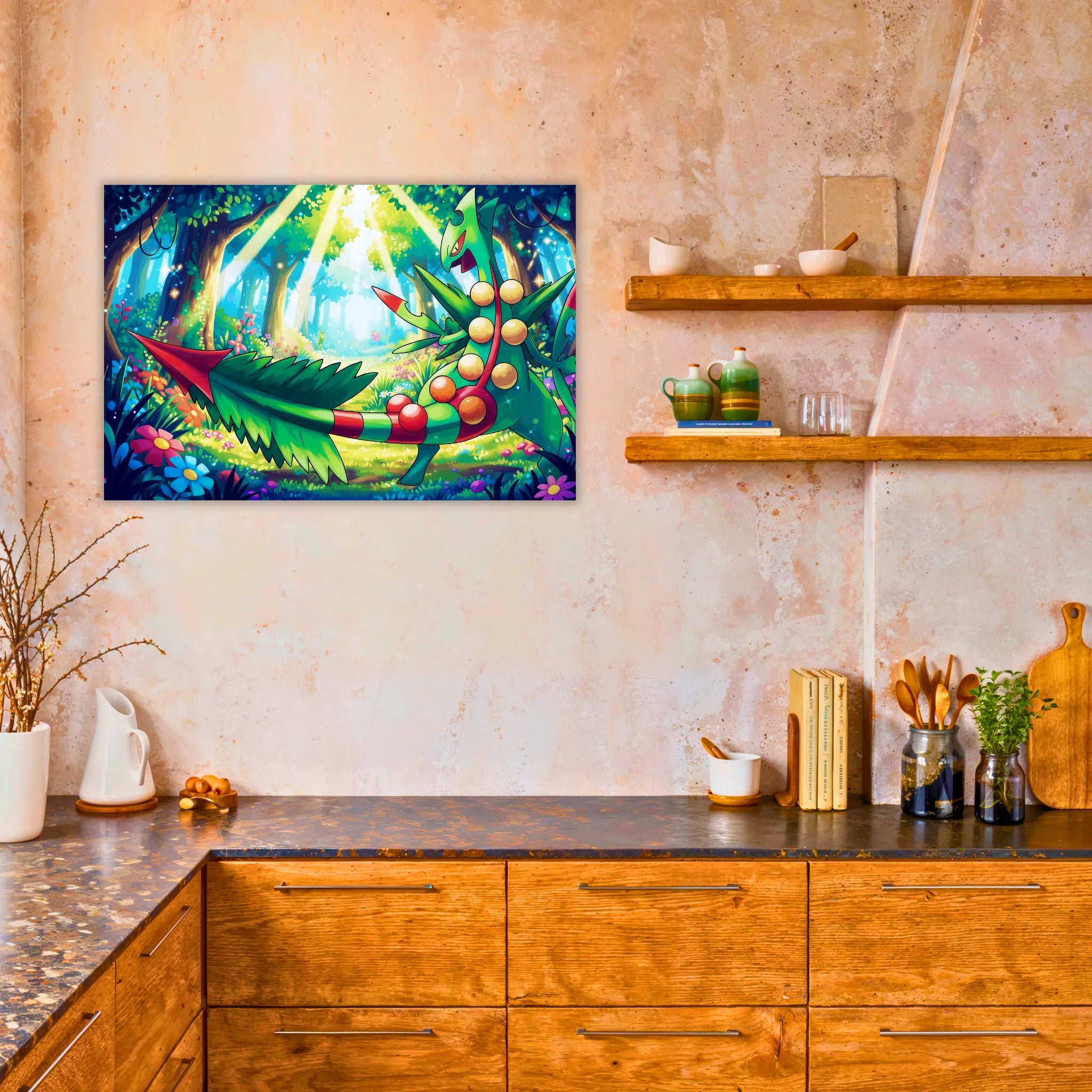 Tableau Pokémon Jungko Paysage