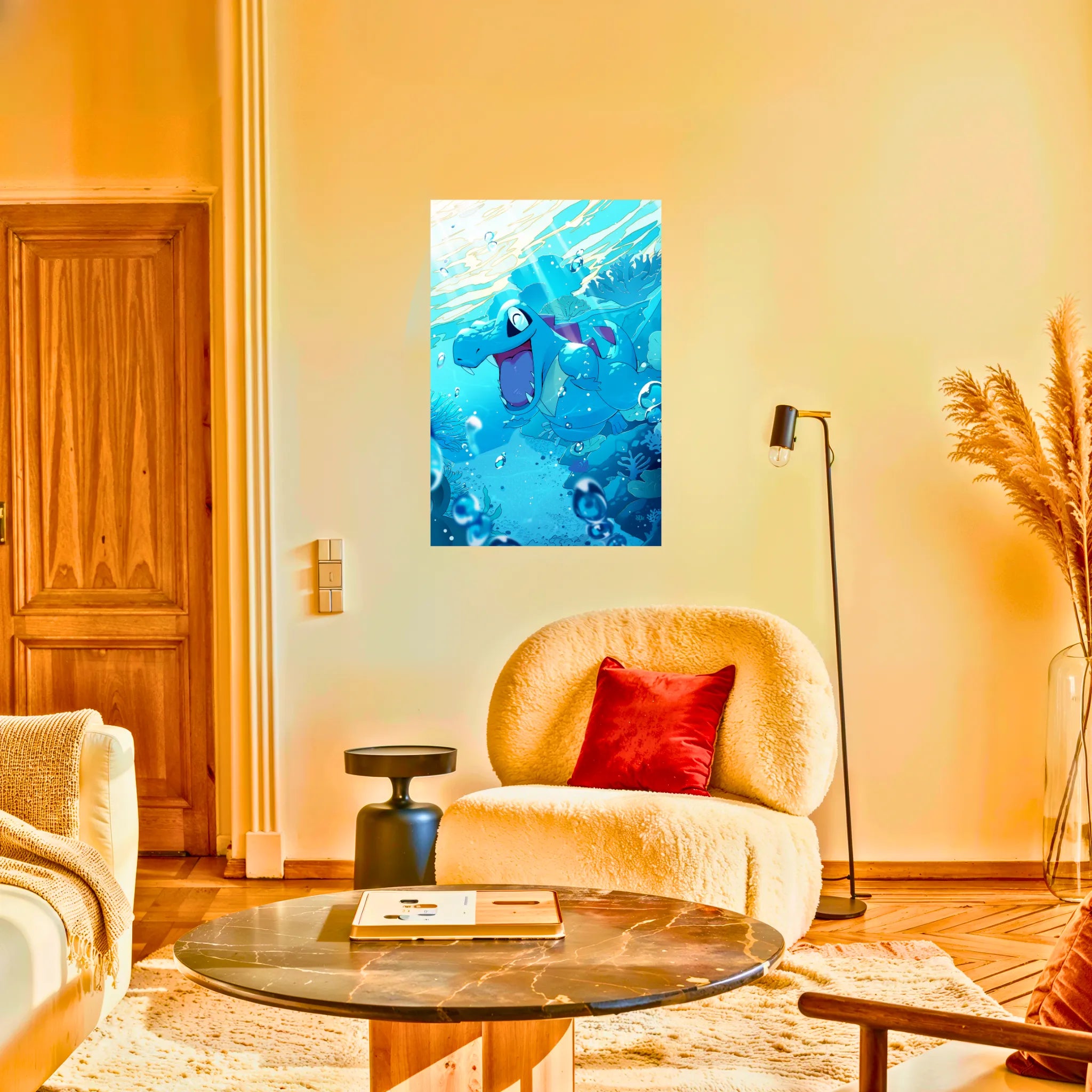 Tableau Pokémon Kaiminus Dans L'Eau