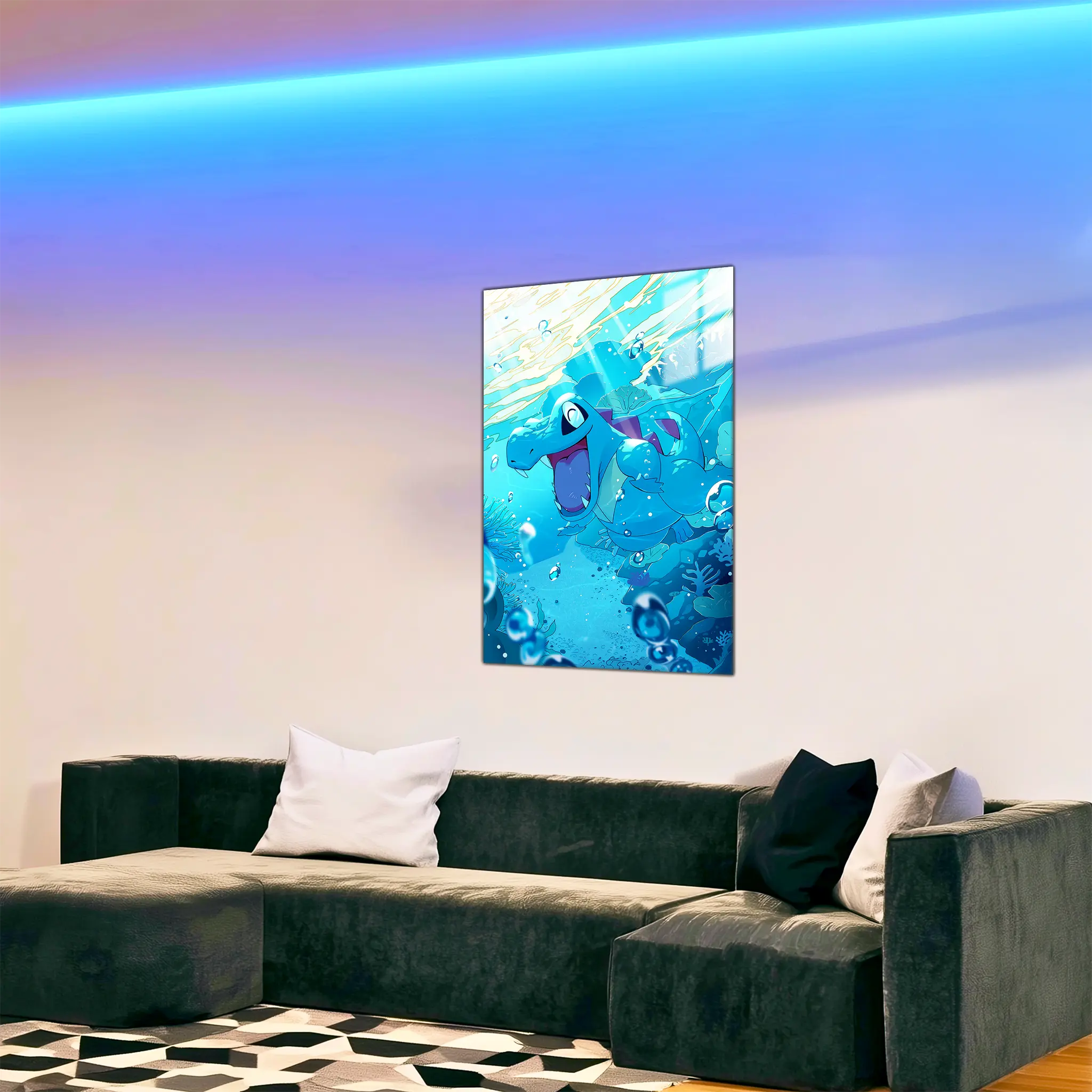 tableau-pokemon-kaiminus-dans-l-eau-dans-le-salon | DreamWay